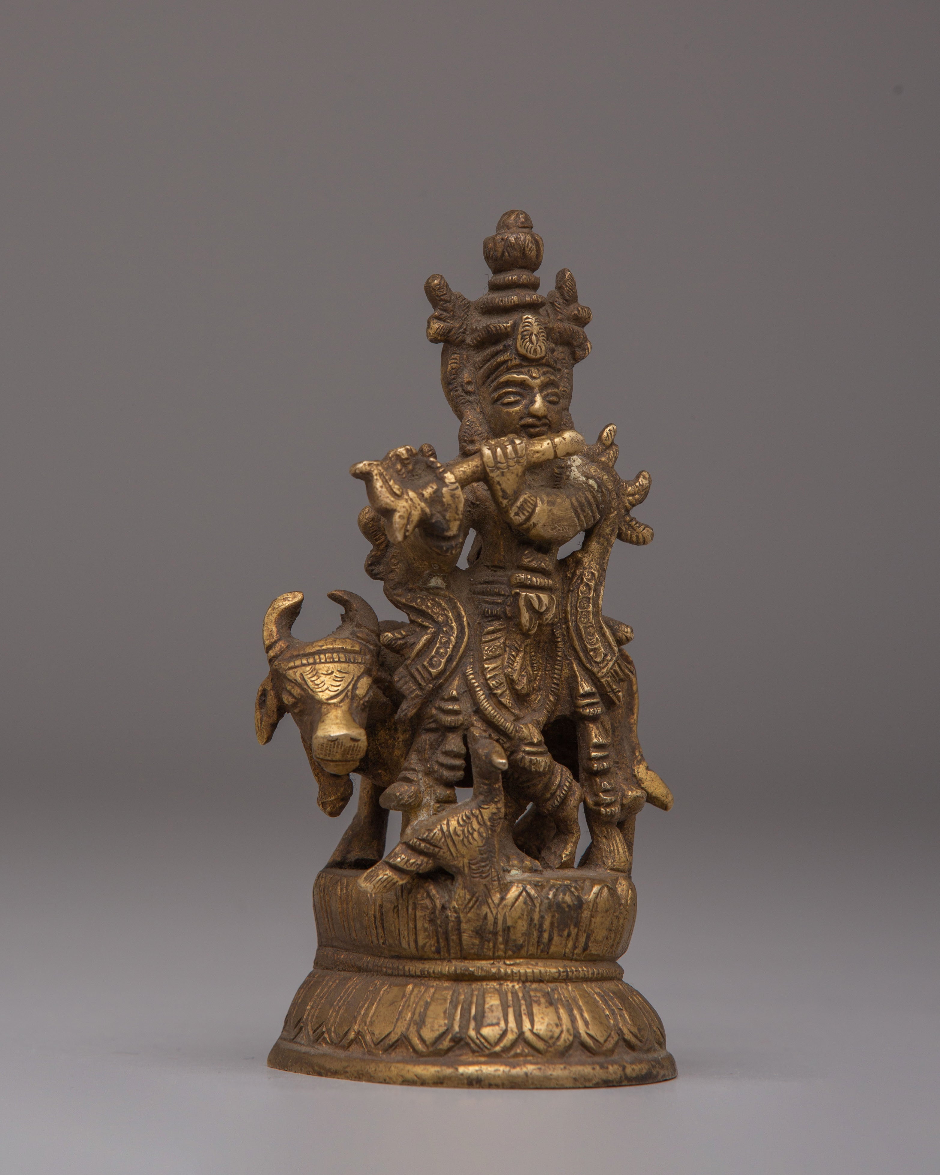 Brass Statue of Krishna | Symbol of Divine Love