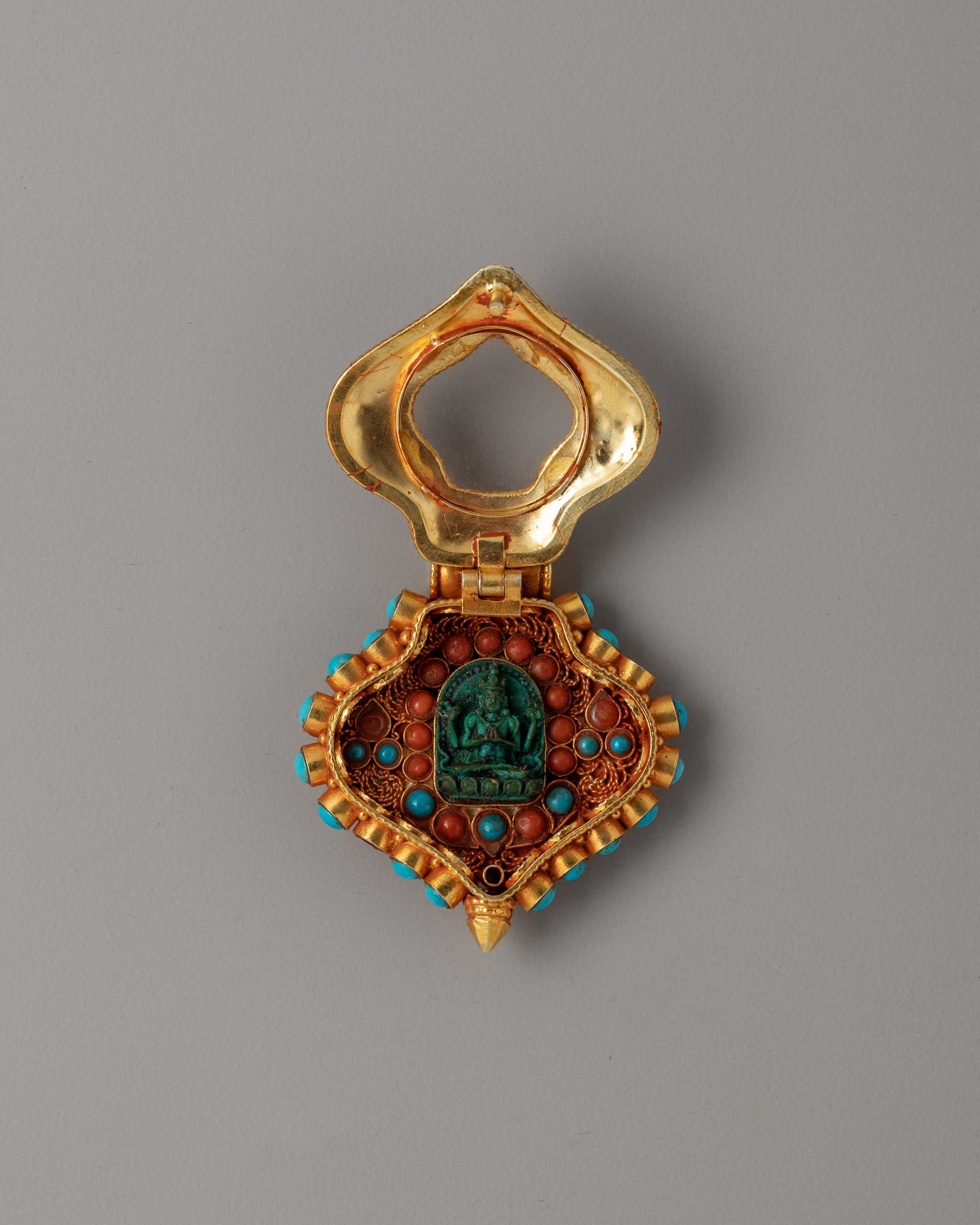 Tibetan Gold-Plated Buddha Pendant |  Meditation and Style