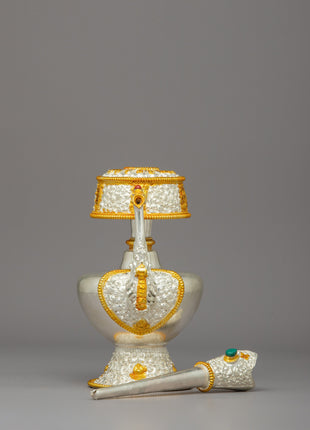 Handmade Tibetan Bhumba | Buddhist Ritual Vase Bhumpa