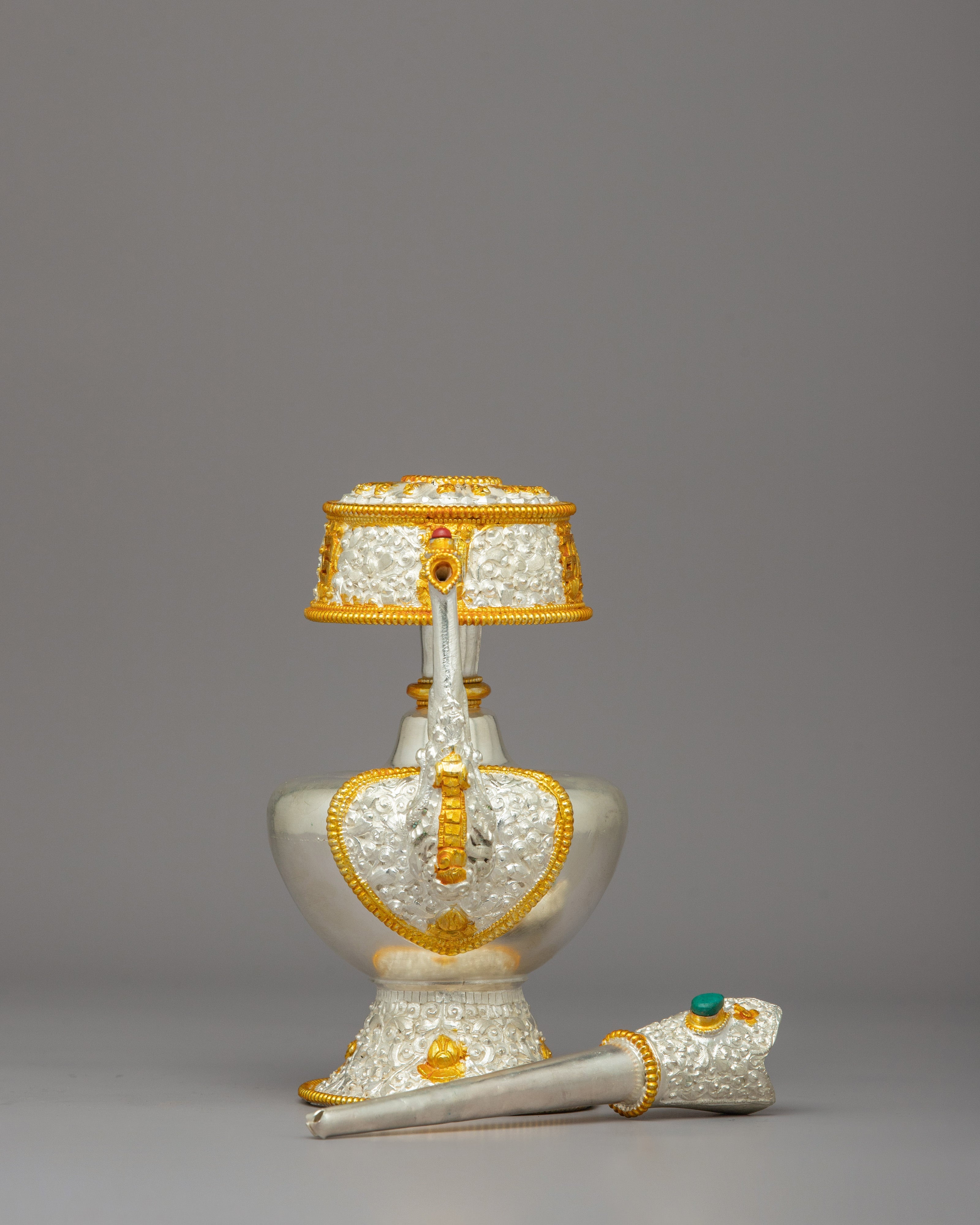 Handmade Tibetan Bhumba | Buddhist Ritual Vase Bhumpa