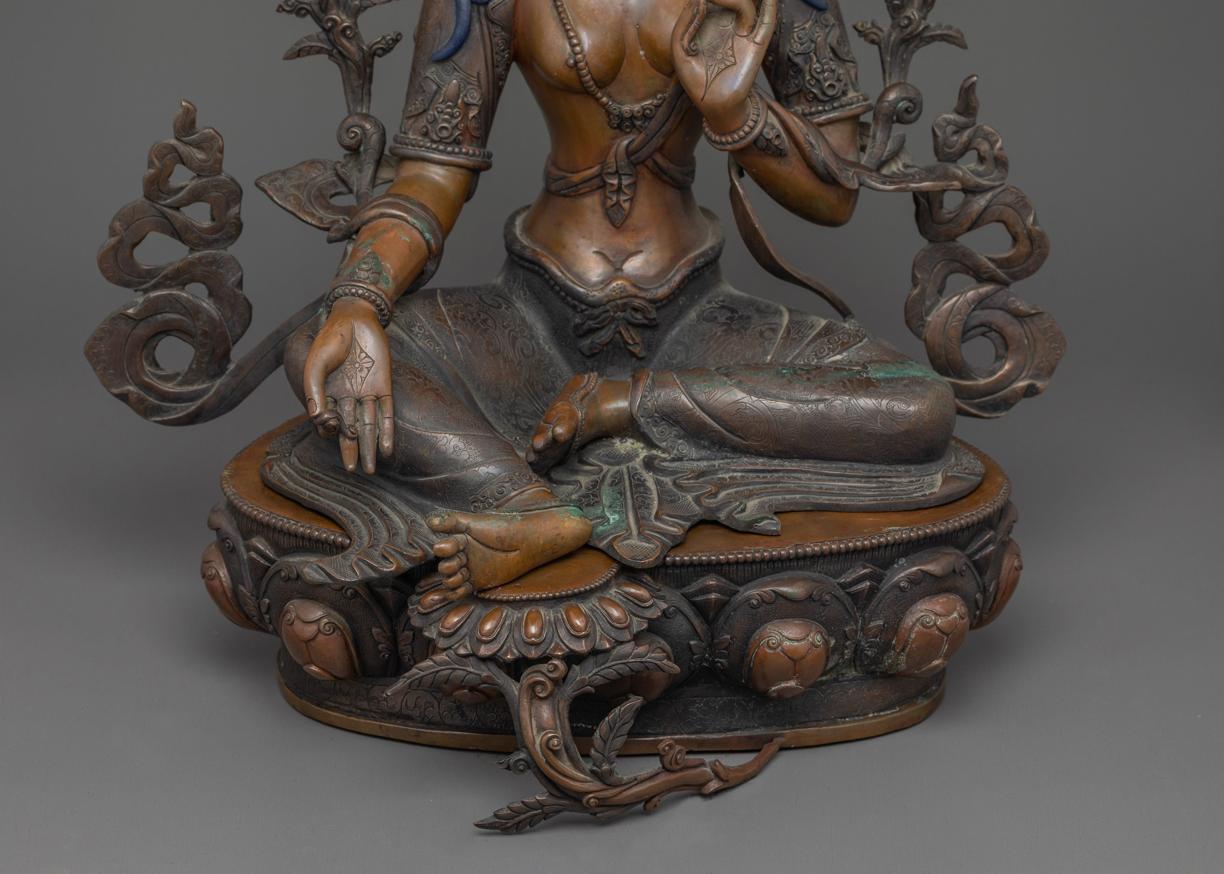 Green Tara Compassion Deity Figurine | Symbol of Swift Healing
