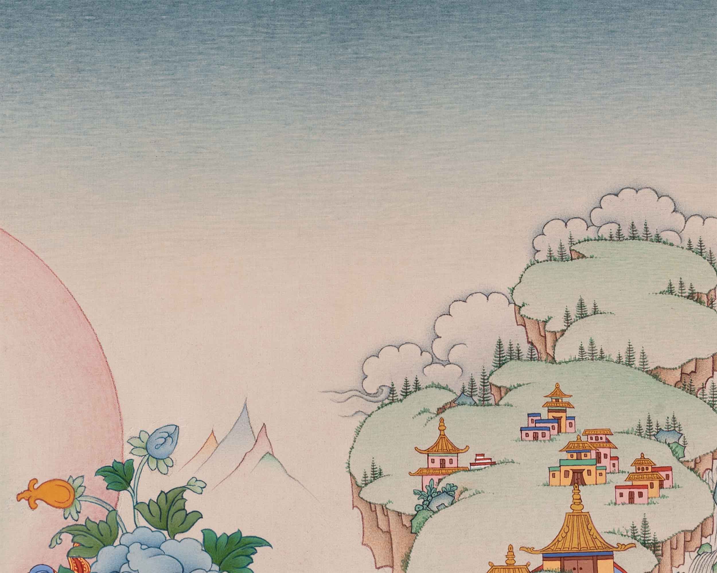 The Radiant Green Tara Thangka | Mother Green Tara for Meditation | Traditional Wall Decors
