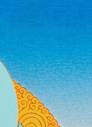 Guru Rinpoche Masterpiece Thangka | Thangka in Karma Gadri Style | Religious Decors