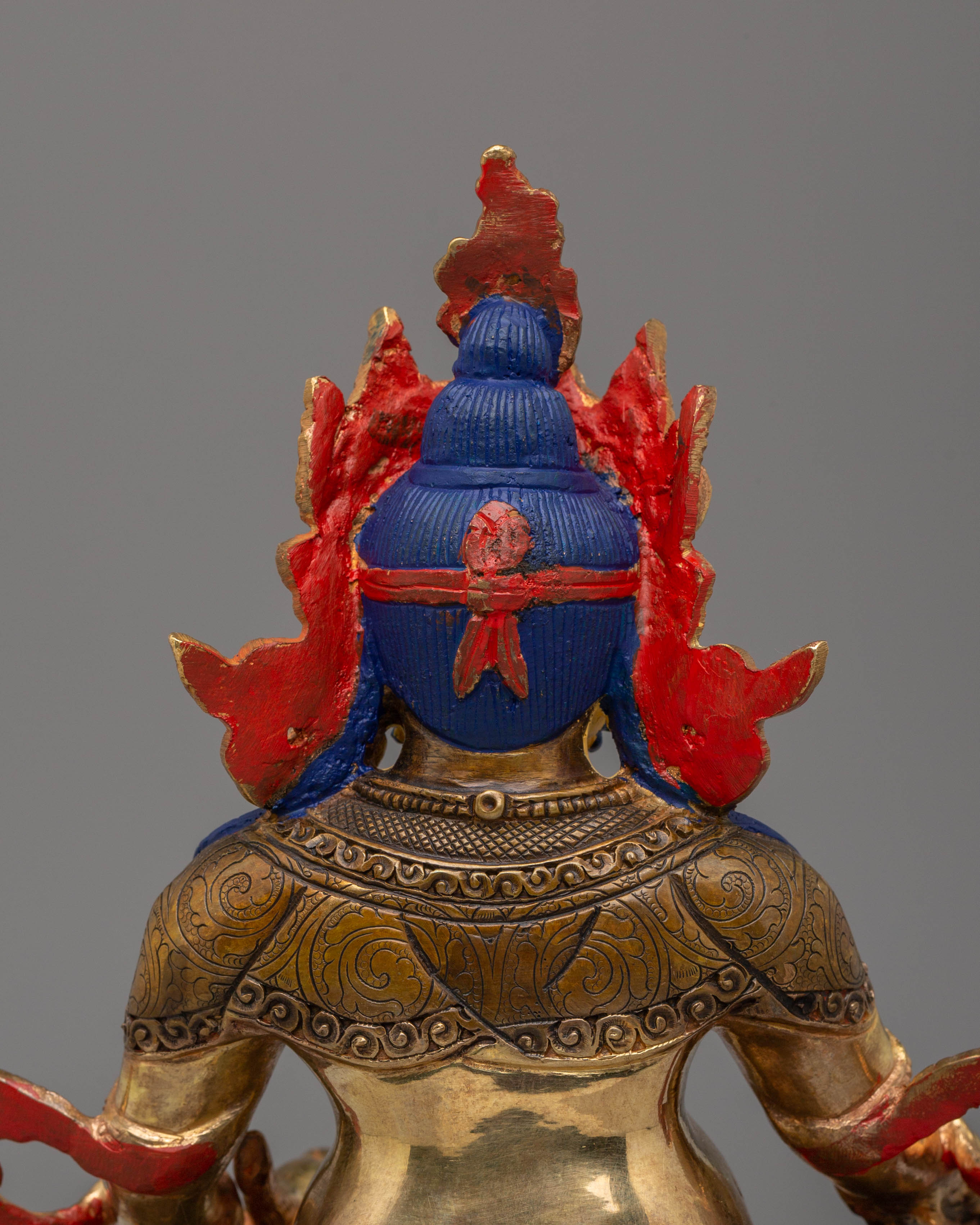 Dzambhala Handcrafted Sculpture | Gold Plated Prosperity Deity Statue