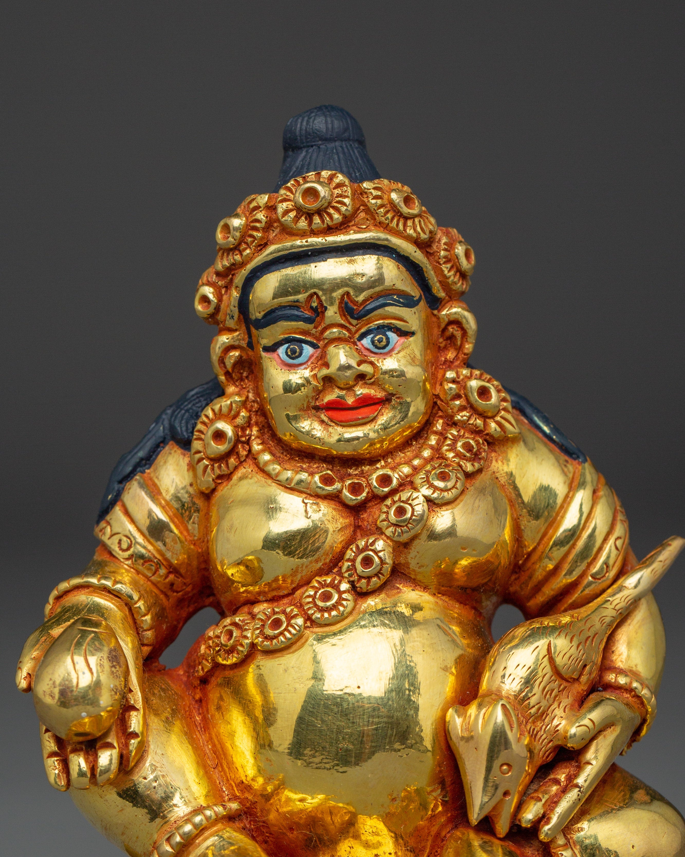 Dzambhala Wealth Deity Copper Statue | Perfect Prosperity Deity for Meditation