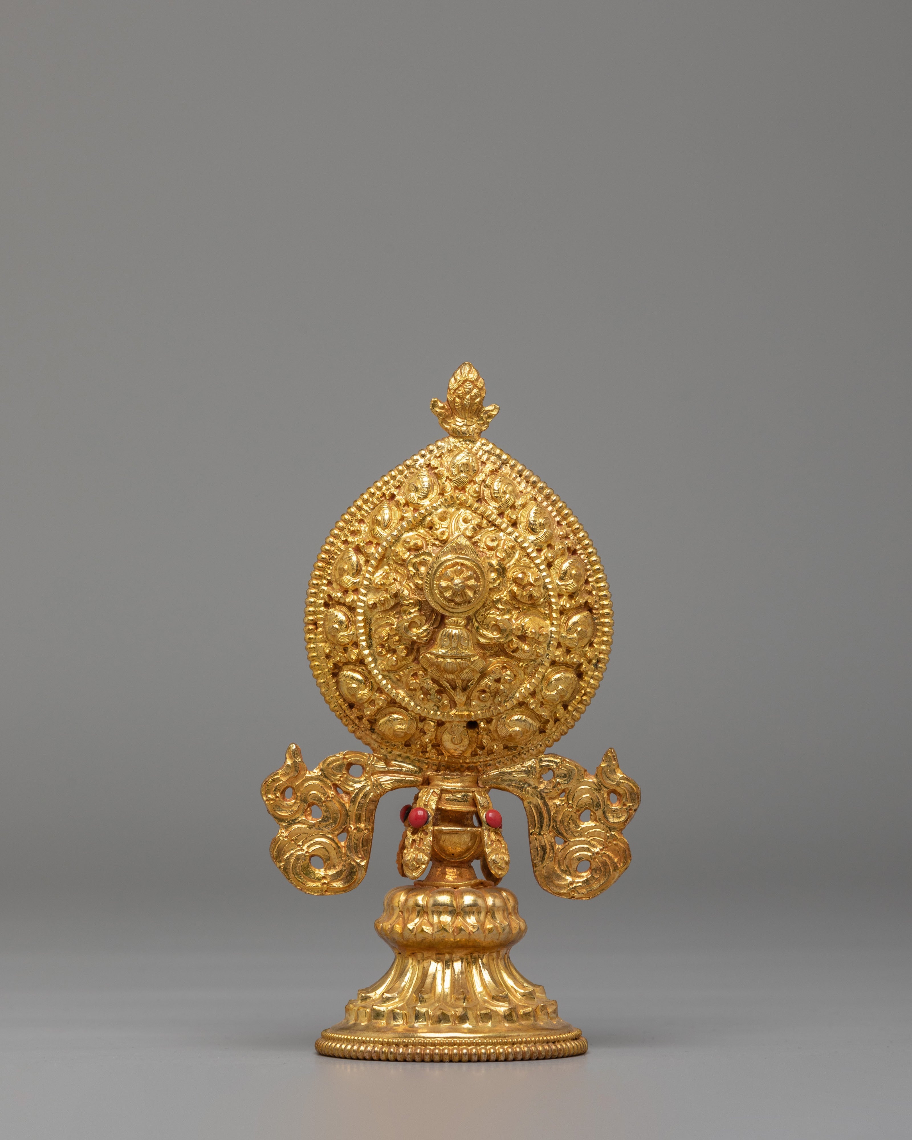 Chakravartin Possession Buddhist Symbol | Gold Plated Copper Chakravartin Set