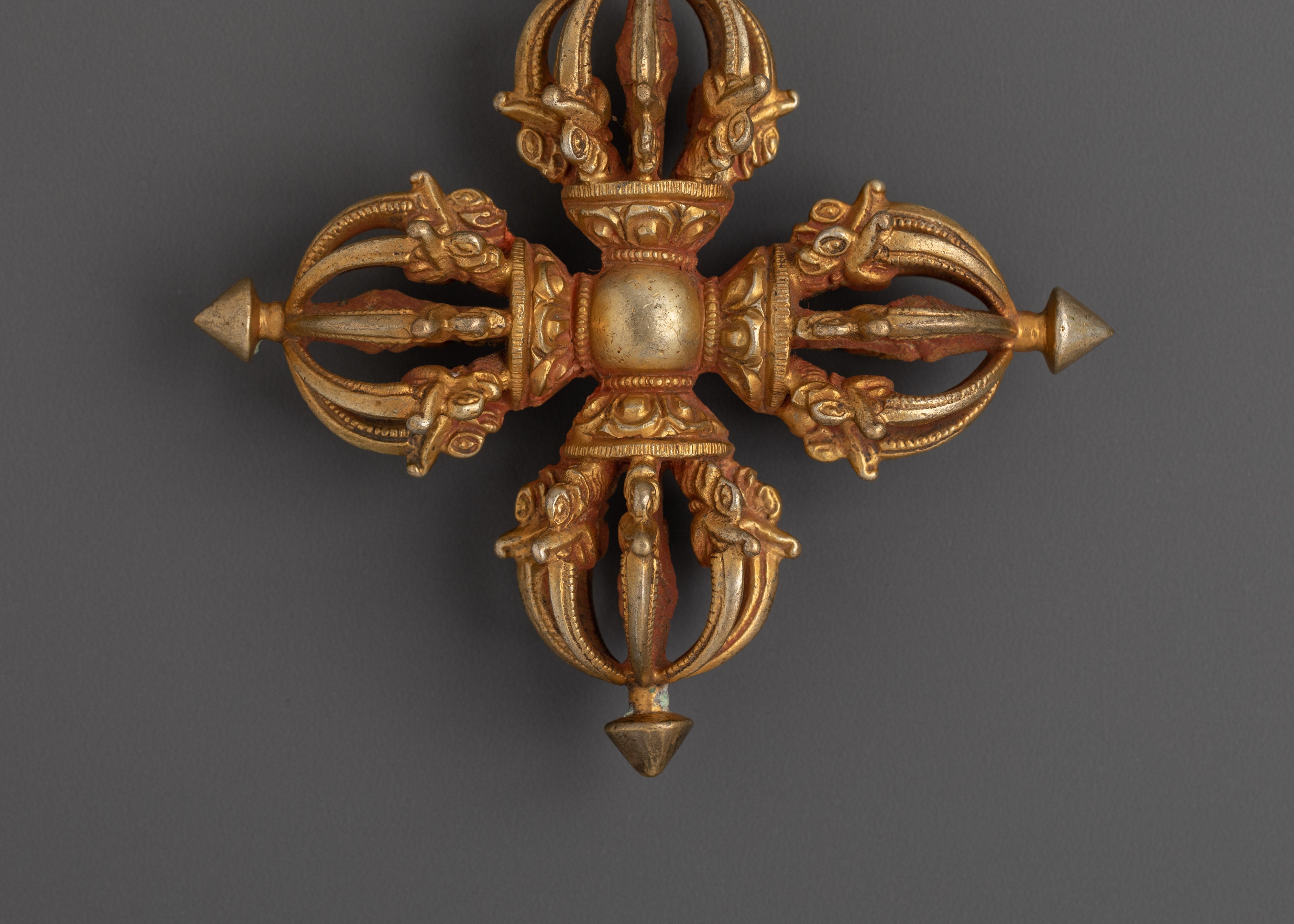 Spiritual Vishwo Vajra | Handcrafted Copper & Gold Plated Ritual Tool