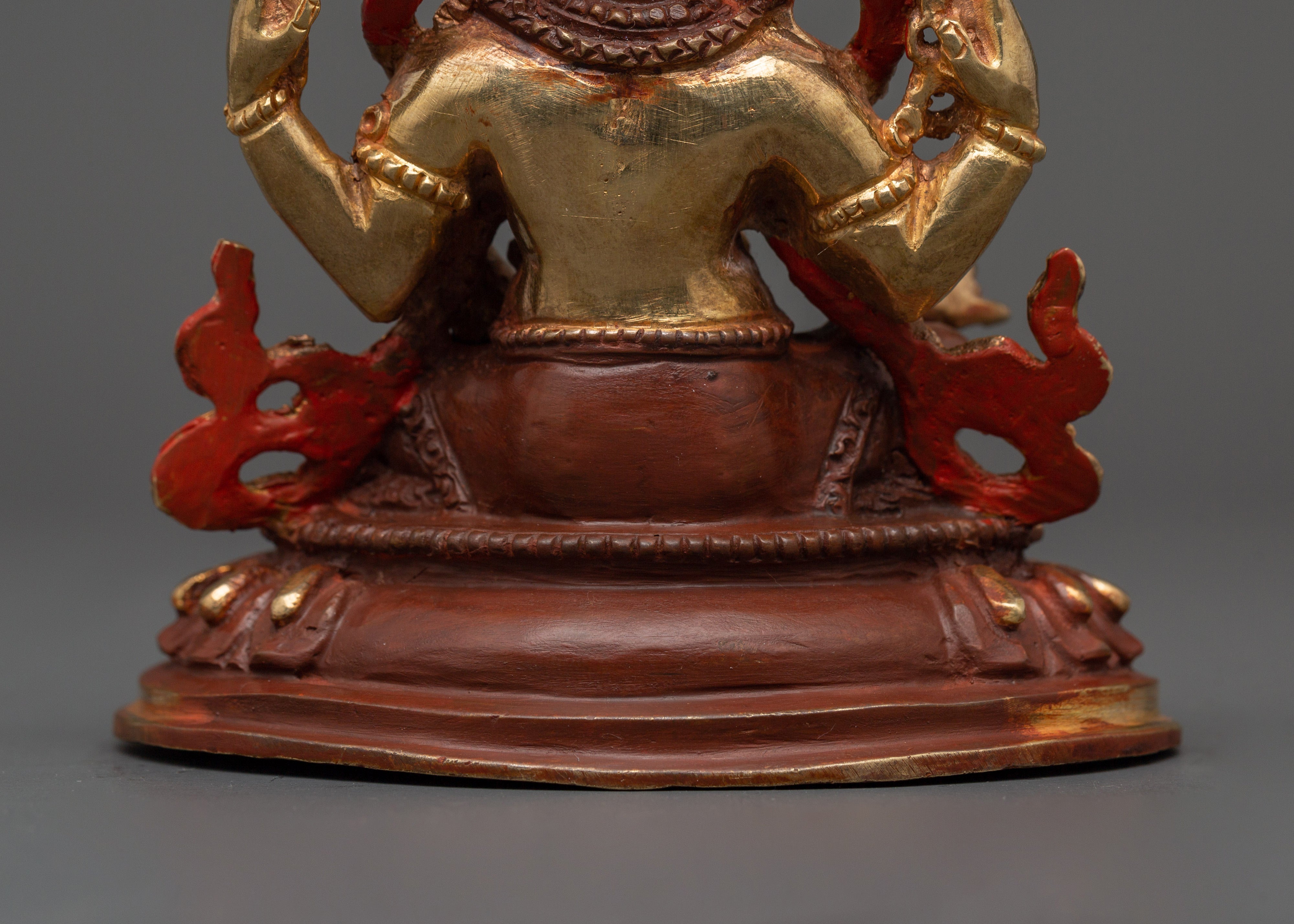 Handcrafted Oxidized Copper Ganesh | Colorful Acrylic Painted Lord Ganesha Sculpture