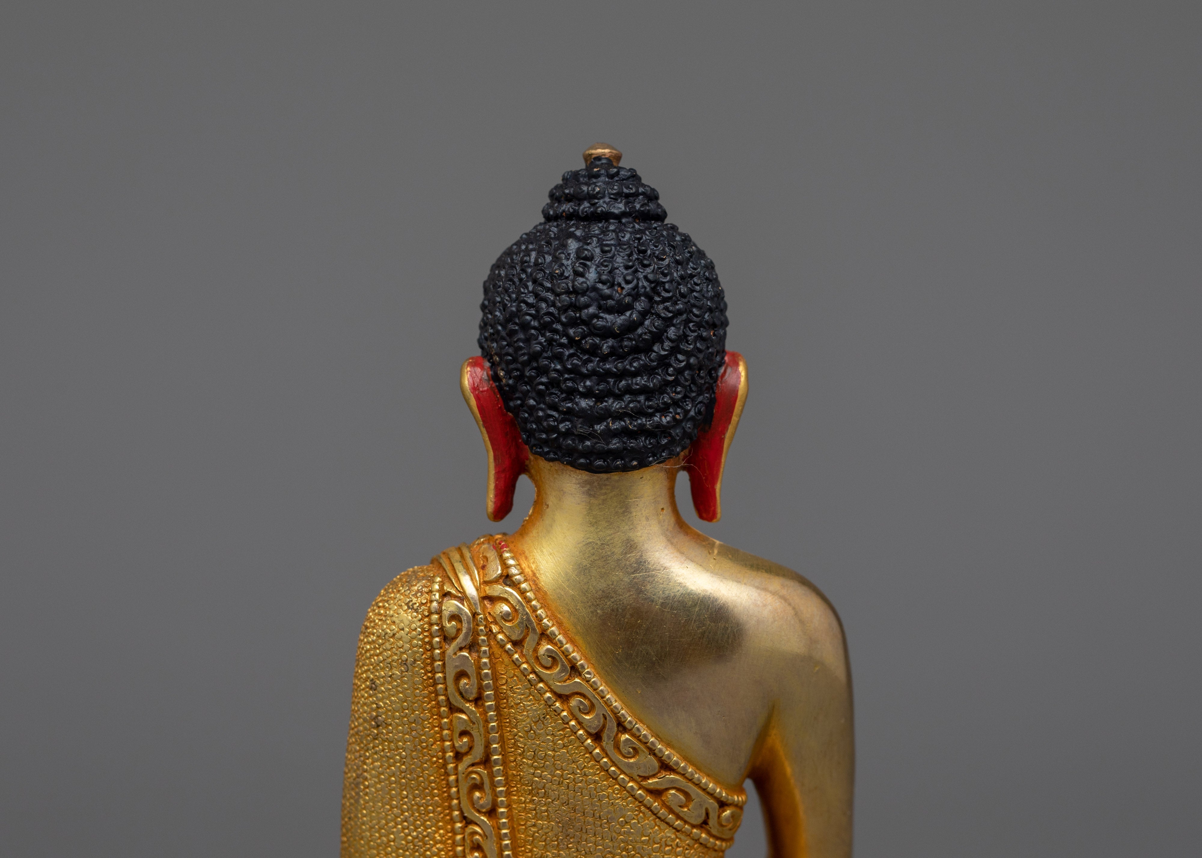 Shakyamuni Buddha Spiritual Awakening Statue | 24k Gold Gilded Sculpture