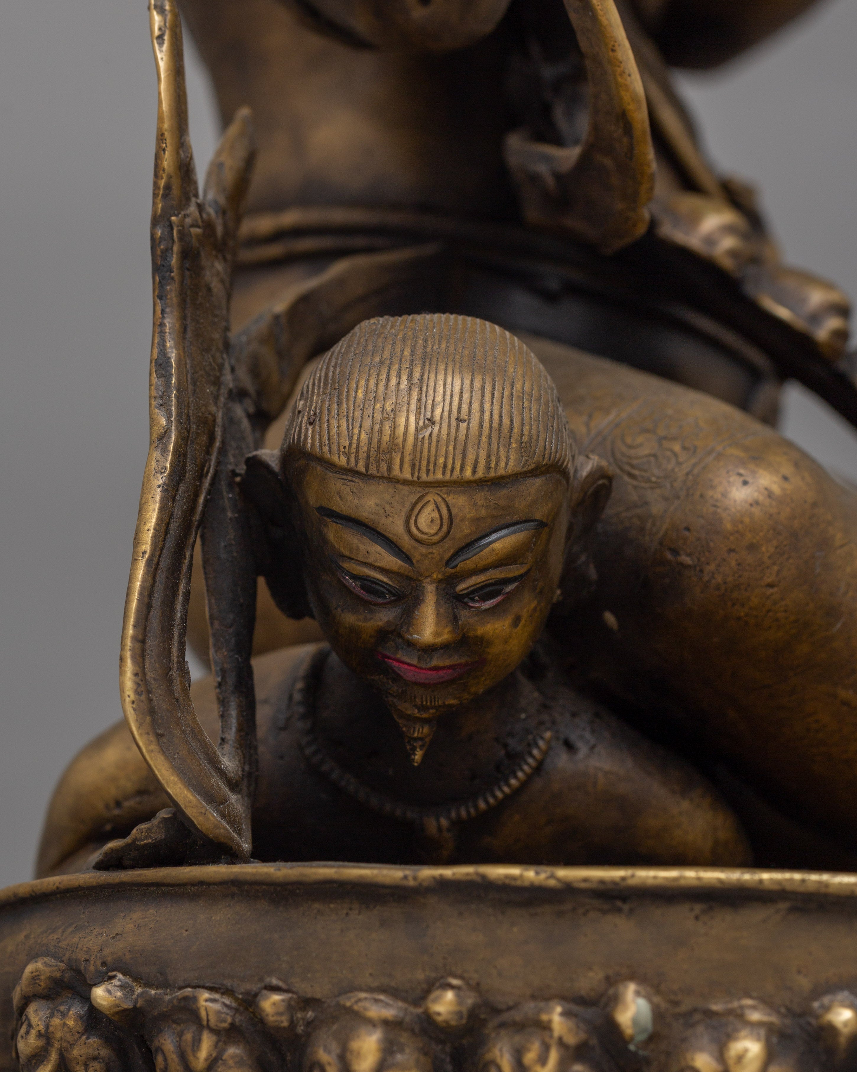 Four Armed Mahakala Statue | Tibetan Protector Deity Sculpture