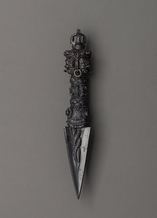 Tibetan Tantric Iron Phurba Dagger | Vajrakilaya Ritual Dagger for Protection