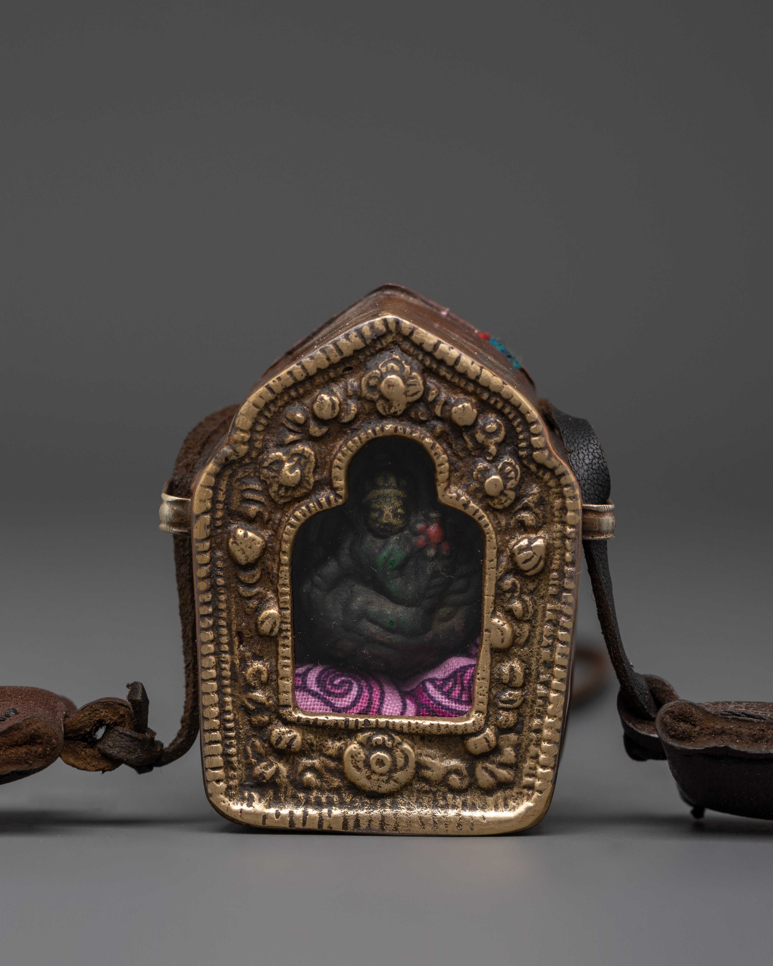 Ghau Box with a Buddhist Deity | Portable Shrine for Meditation and Mindfulness