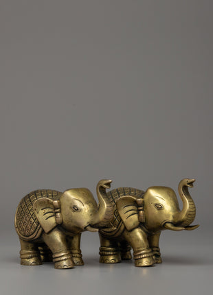 Pair of Bronze Elephant Statue | Animal Statues for Symbolic Decor