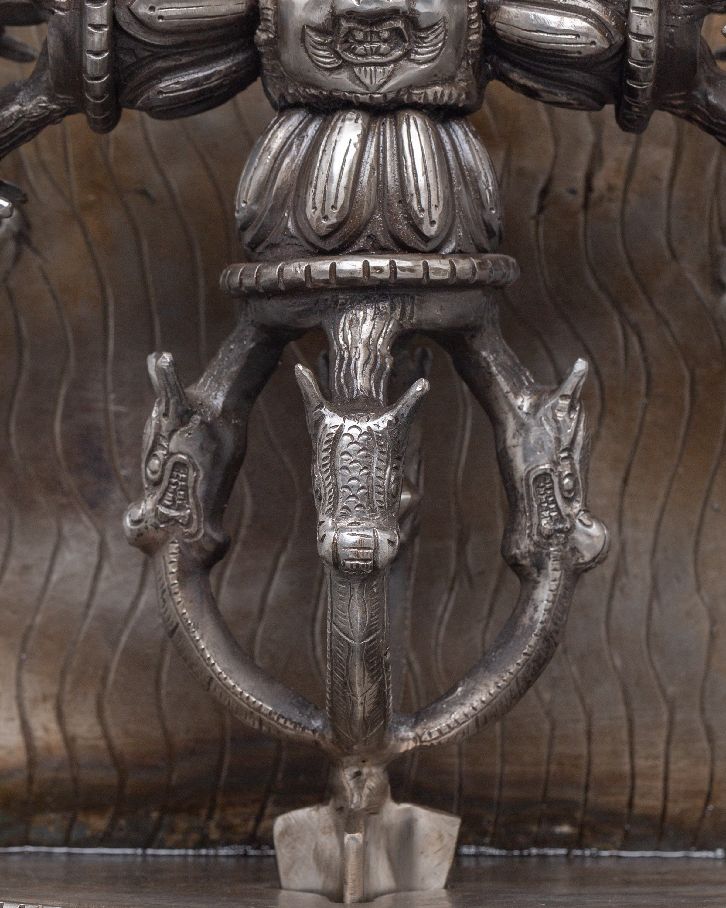 Sacred Tibetan Bishwo Vajra | Powerful Ironwork with Turquoise & Coral Stones
