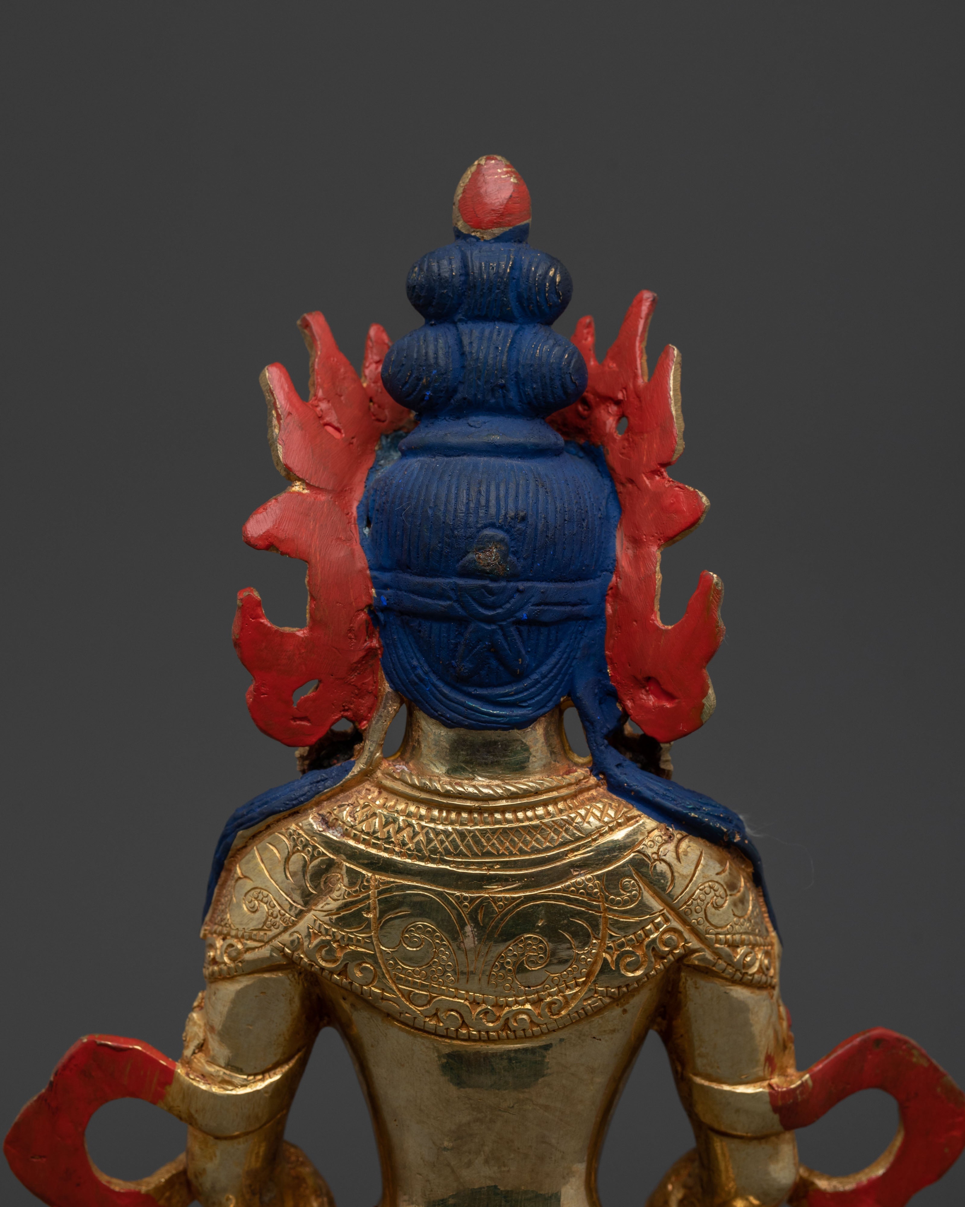 Handmade Tibetan Amitayus Sculpture | Traditional Buddhist Art