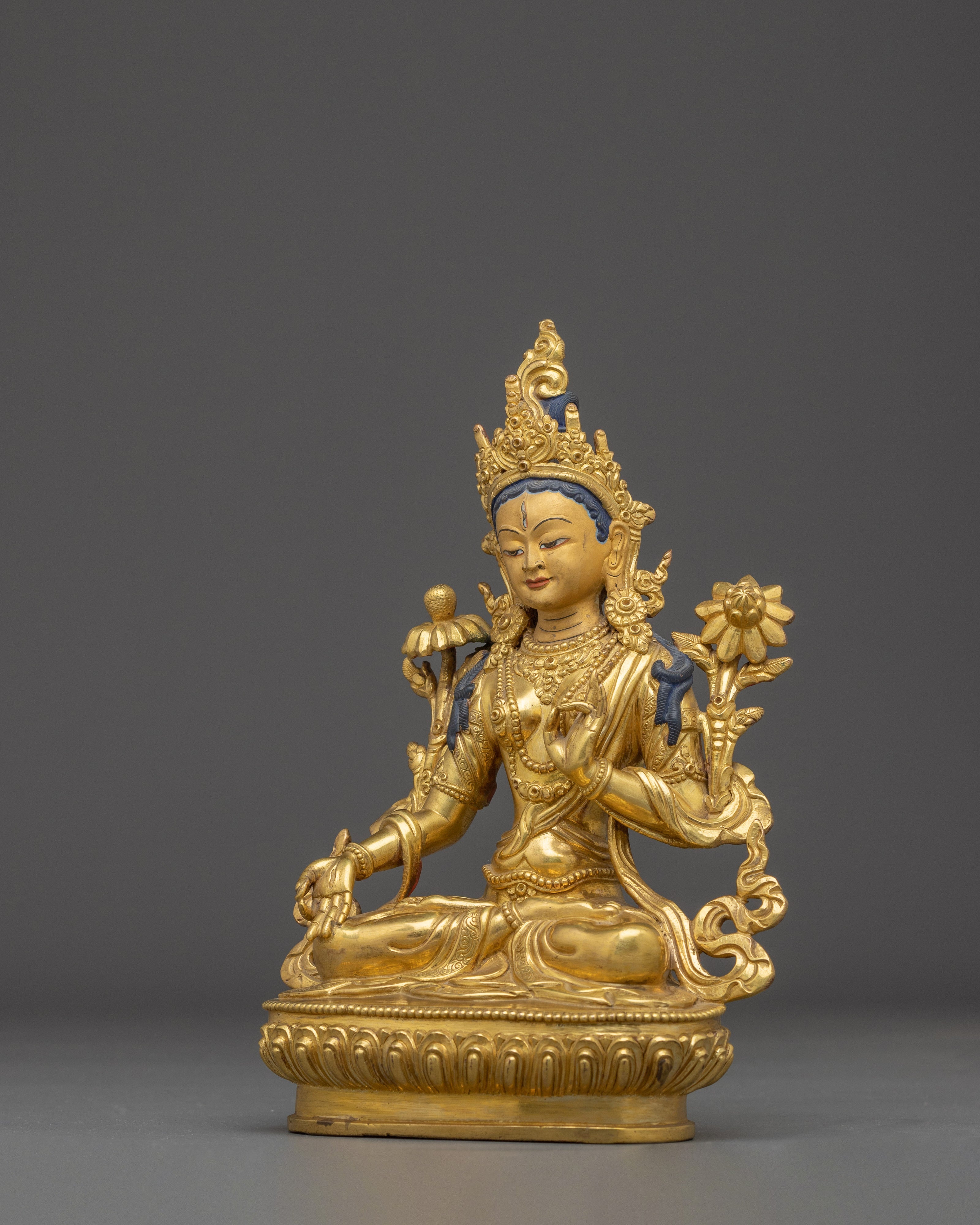 Traditional Sita Tara Spiritual Sculpture | Tibetan Goddess Tara Statue