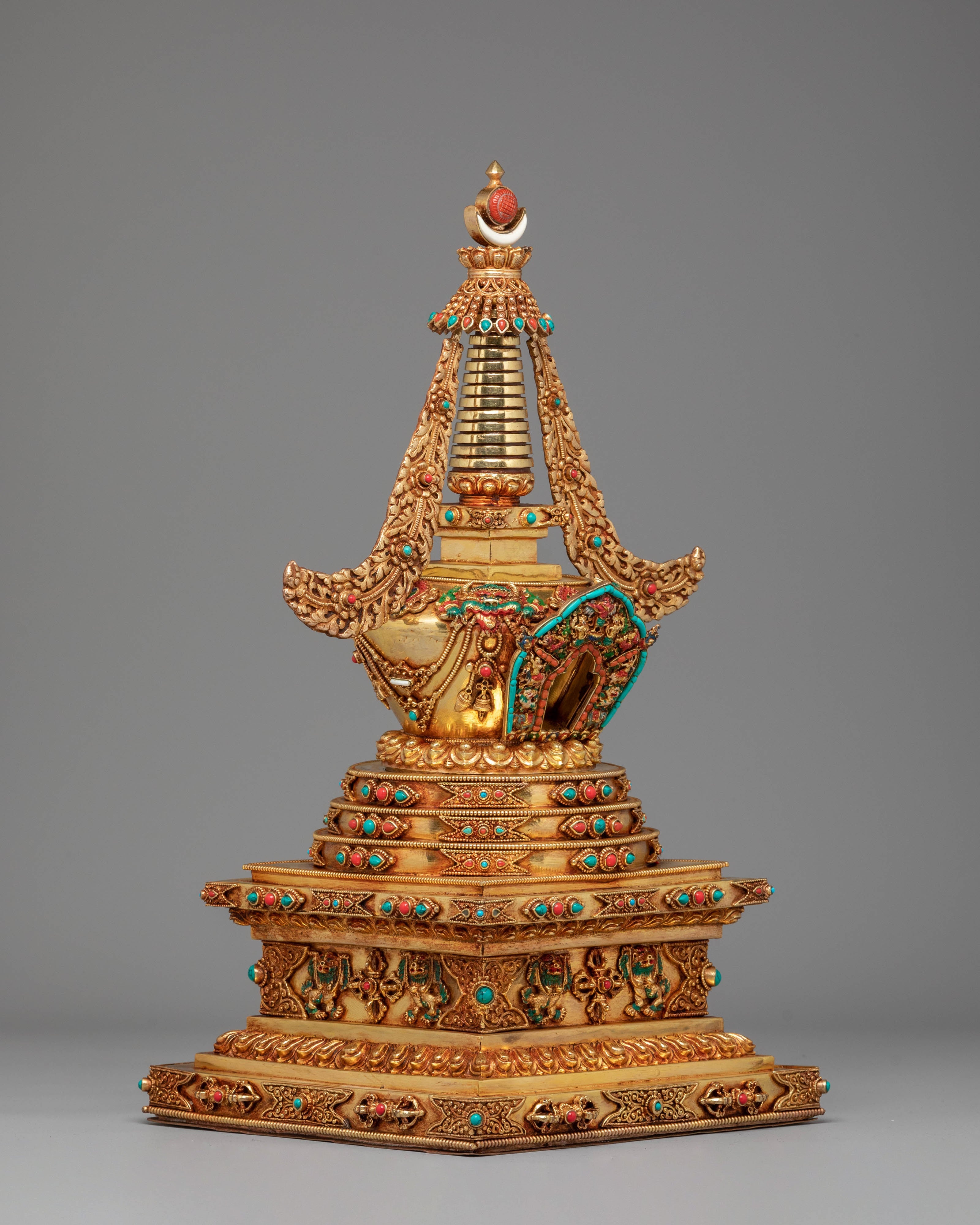 Handcrafted Tibetan Stupa for Ceremonies | Symbol of Enlightenment