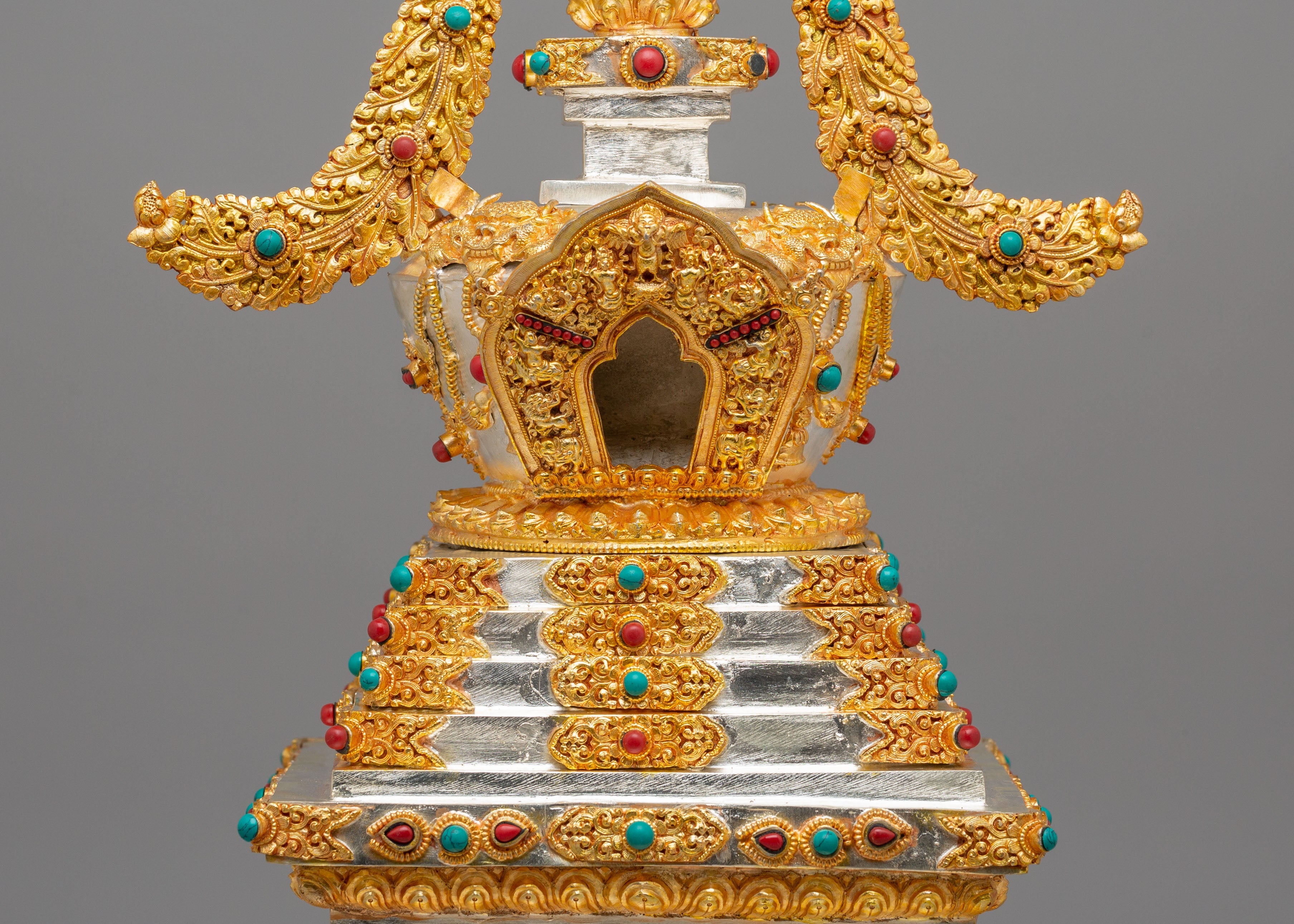 Handmade Tibetan Enlightenment Stupa | Symbol of Spiritual Awakening