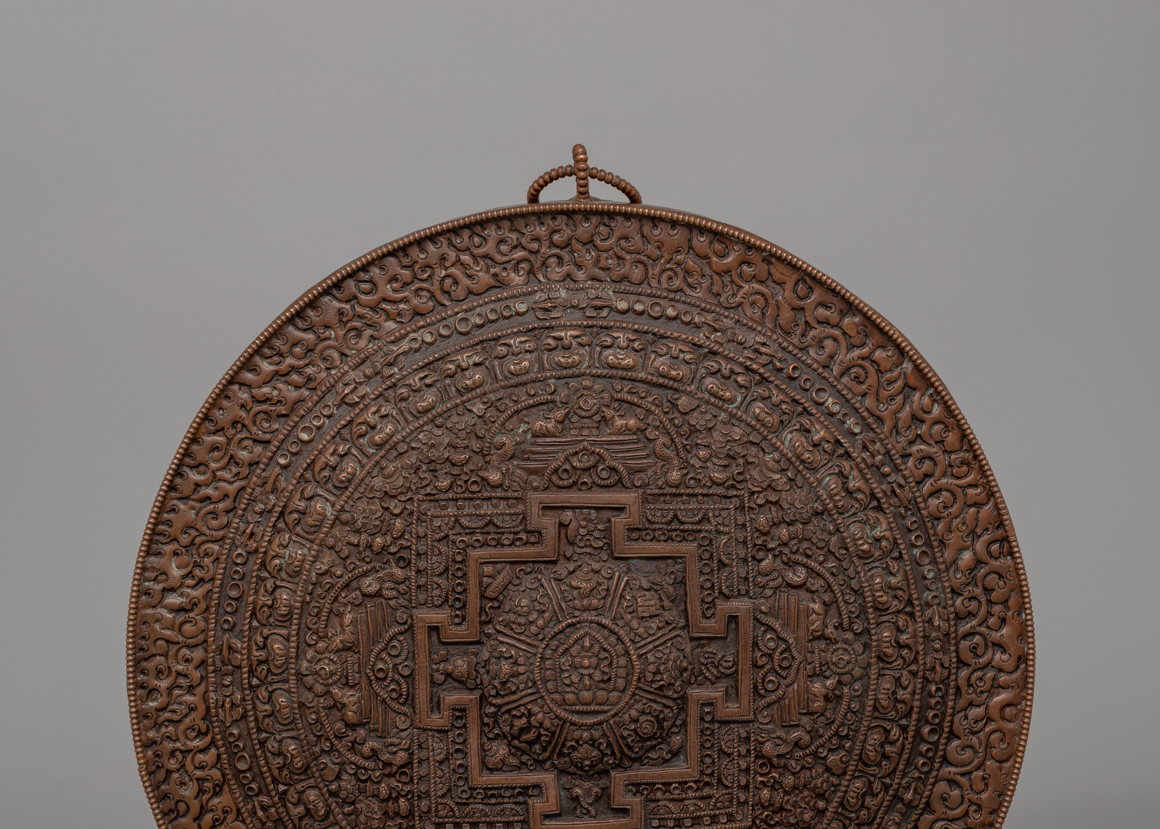 Mandala Metal Thangka | Himalayan Sacred Art