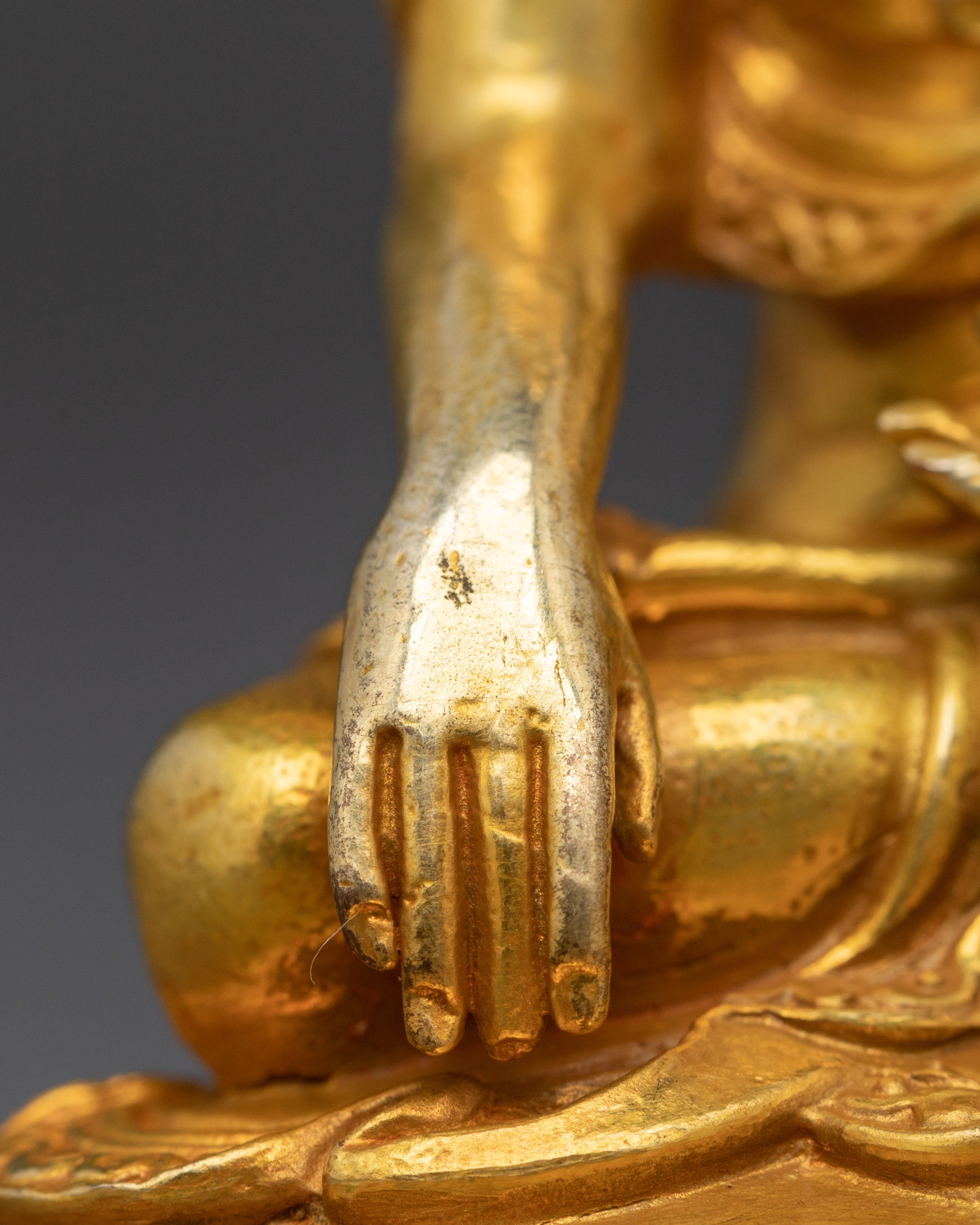 Shakyamuni Buddha Statue with Halo | Tibetan Spiritual Meditation Shrine