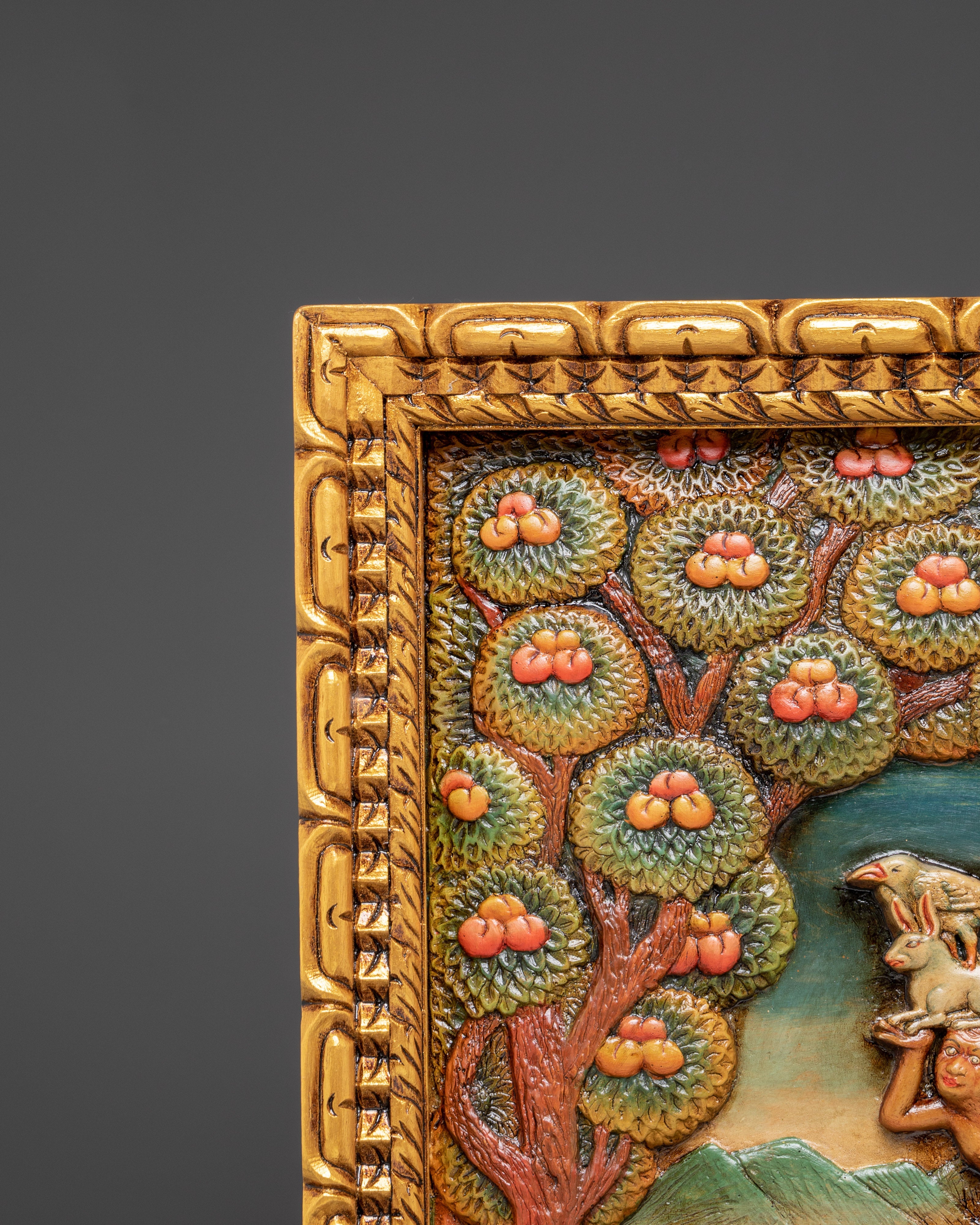 Handcrafted Elephant Design Wall Hanging | Unique Wooden Frame