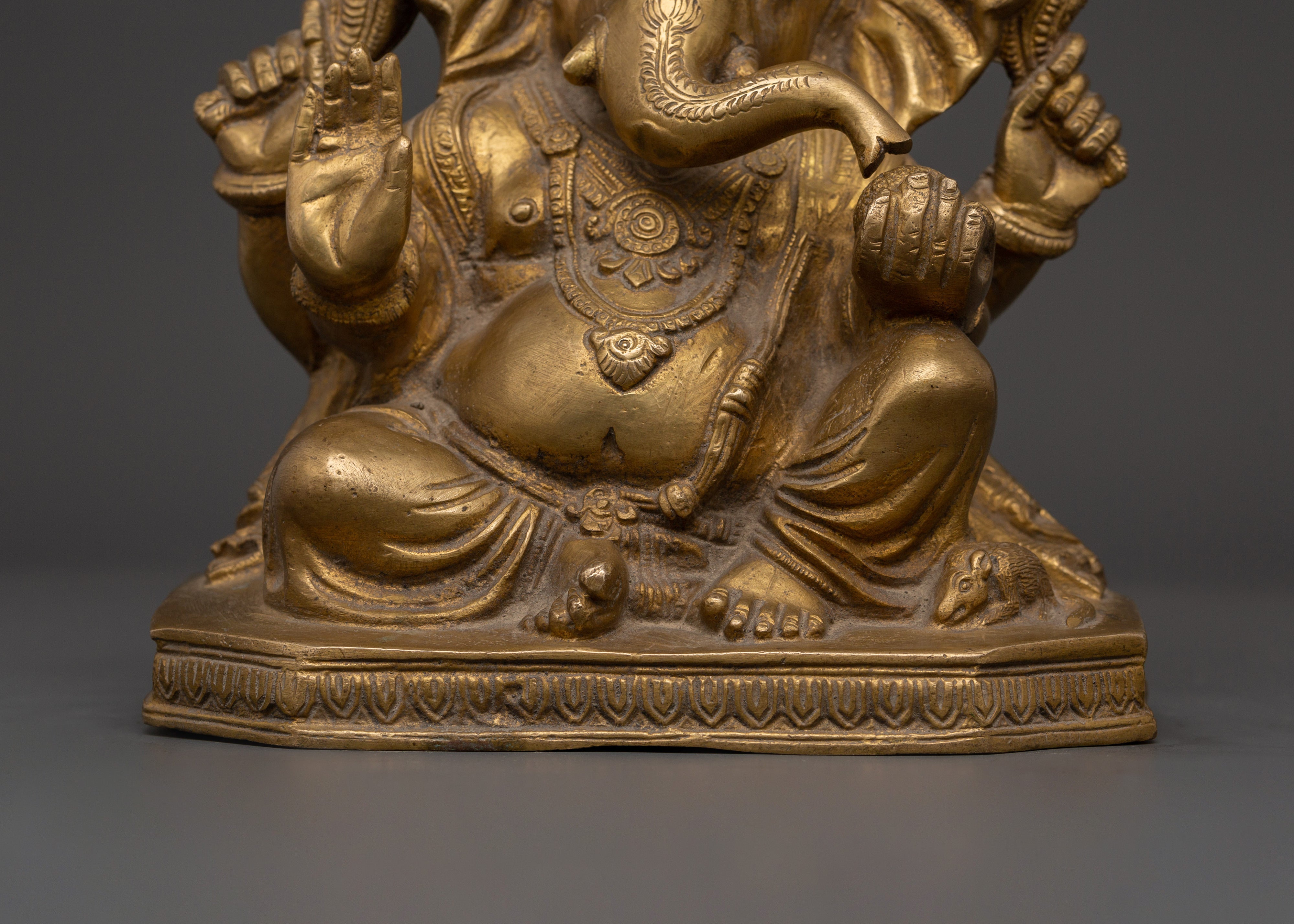 Sacred Ganesha Sculpture | Hindu Deity of Wisdom & Prosperity