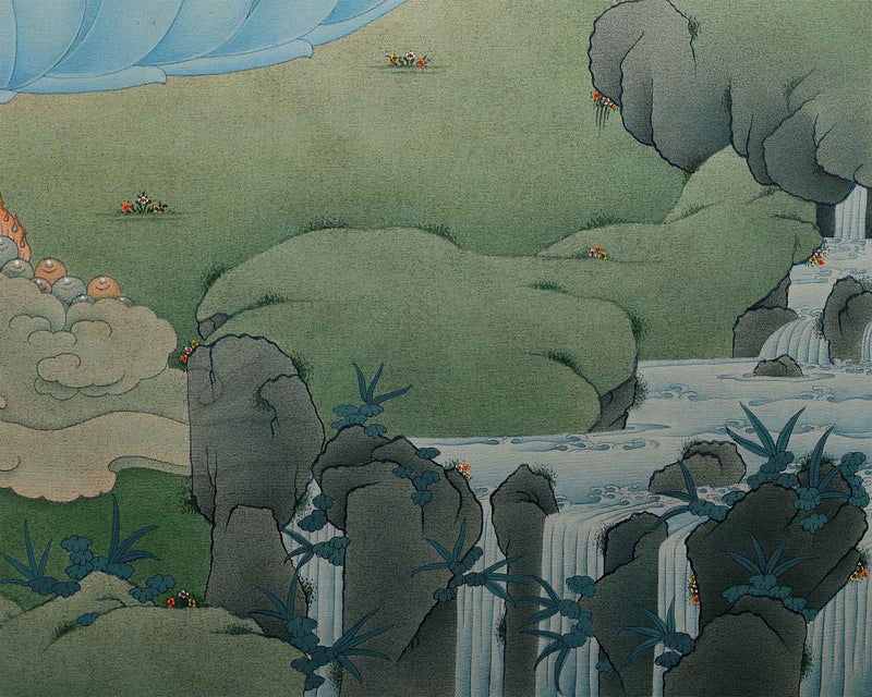 Shakyamuni Buddha High-Quality Giclee Print | Vibrant Buddha Canvas Print | Religious Fine Art