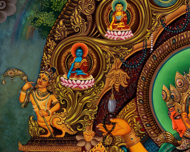 Bashundhara Canvas Print | Divine Bashundhara Wall Hanging | Traditional Gift Ideas