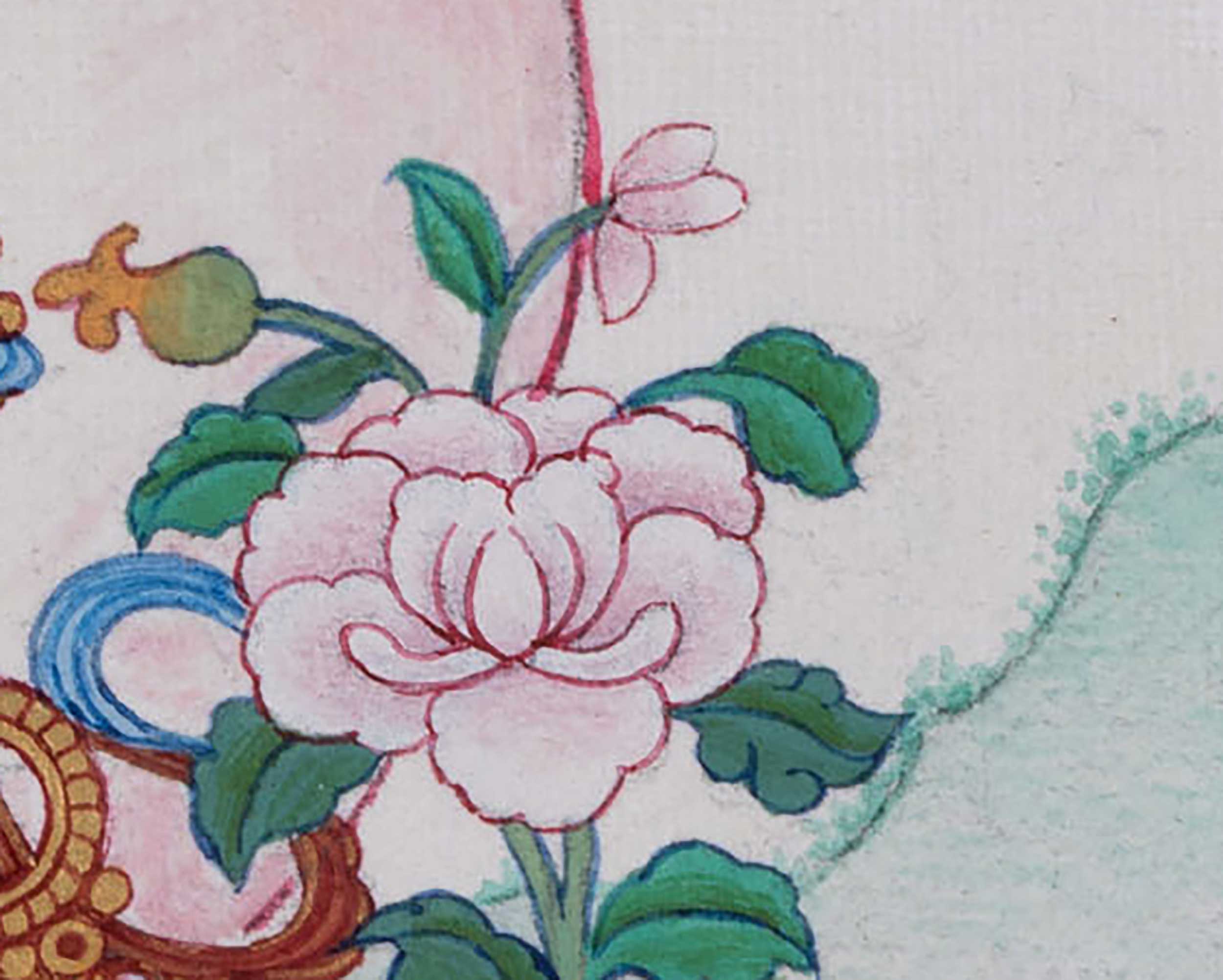 Tibetan Goddess White Tara Thangka for Home Decor | Female Buddha