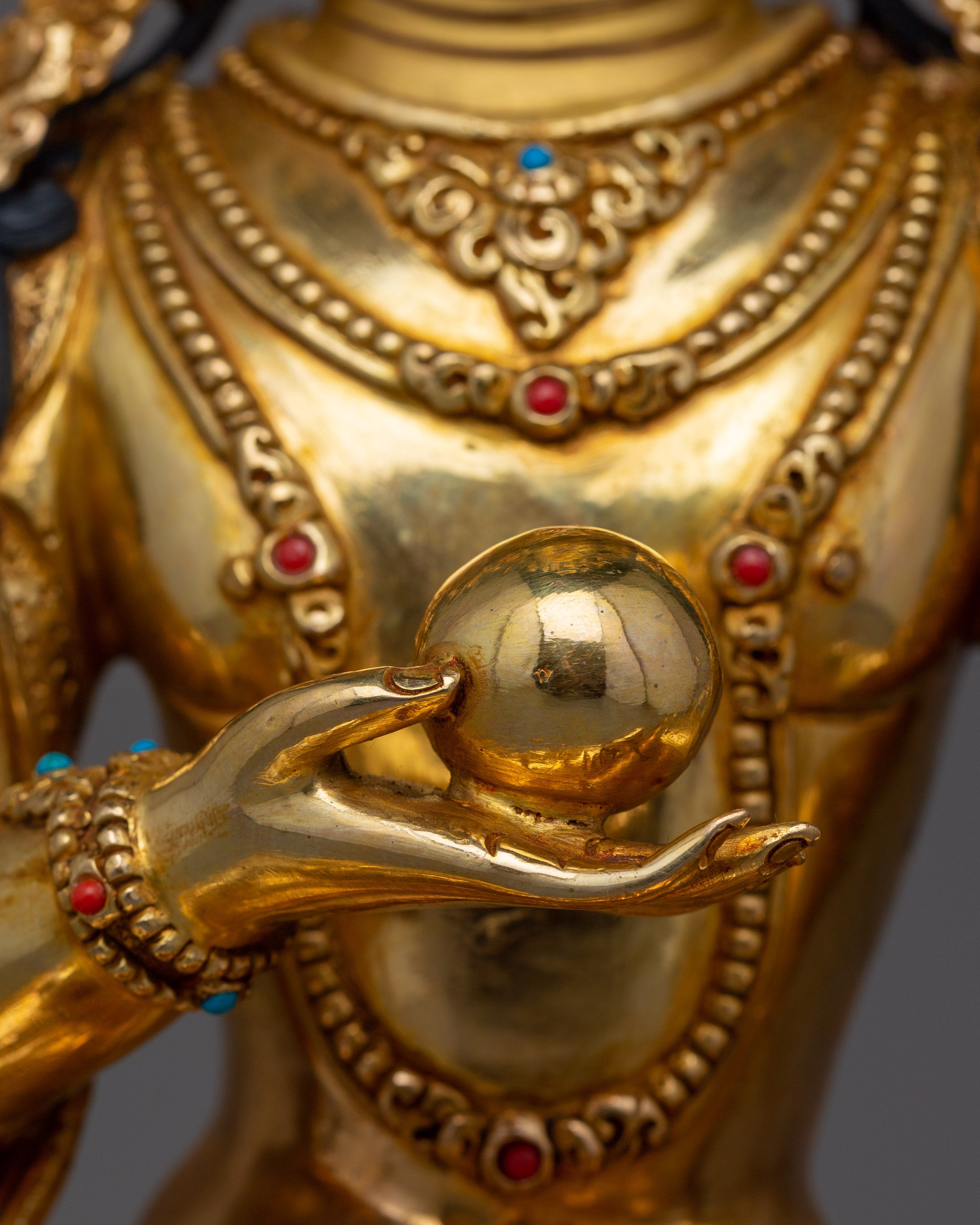 Earth Store Bodhisattva Kshitigarbha Buddhist Copper Sculpture | Tibetan Artwork