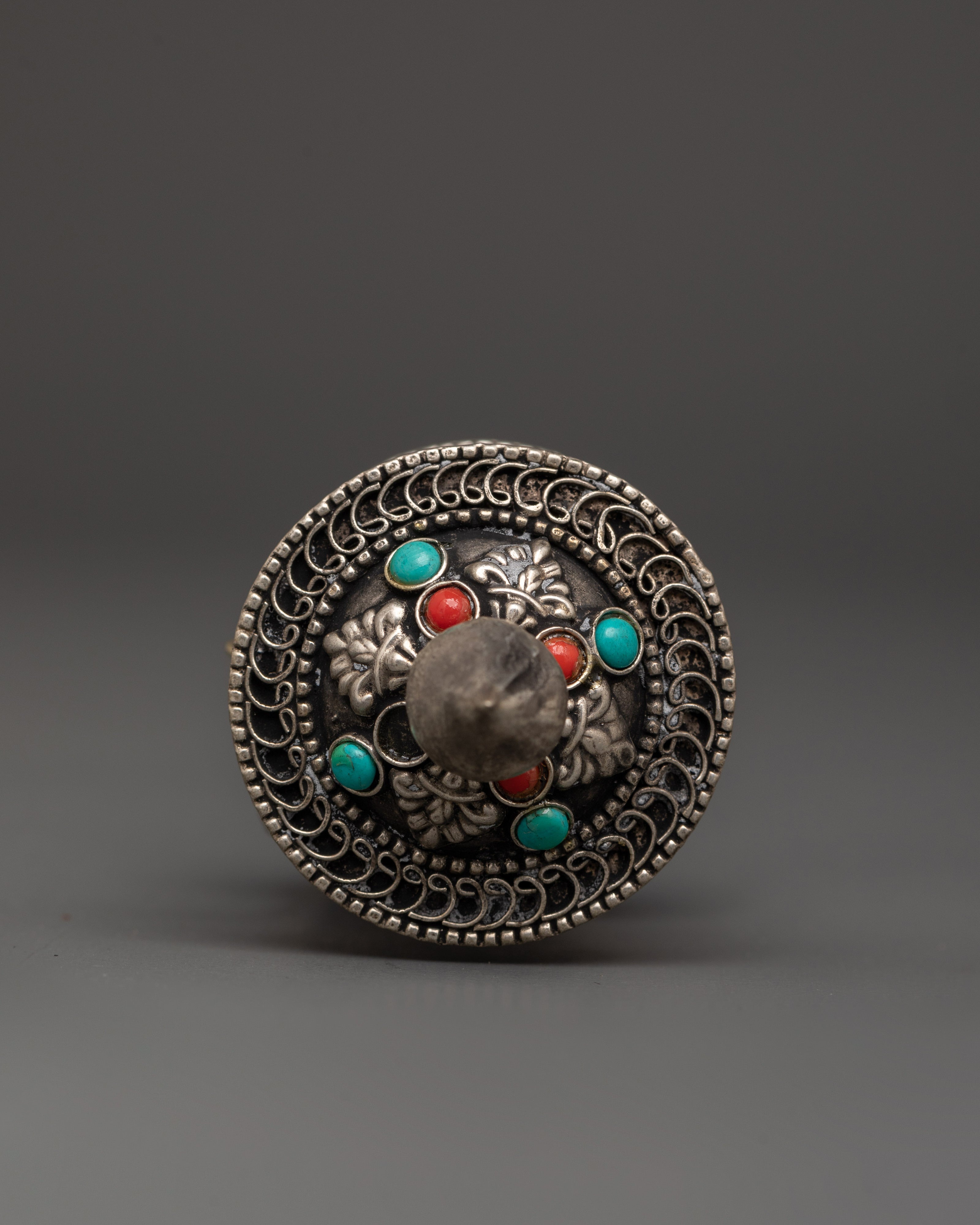 Handcrafted Tibetan Mantra Spinner | Tibetan Buddhist Spiritual Prayer Wheel