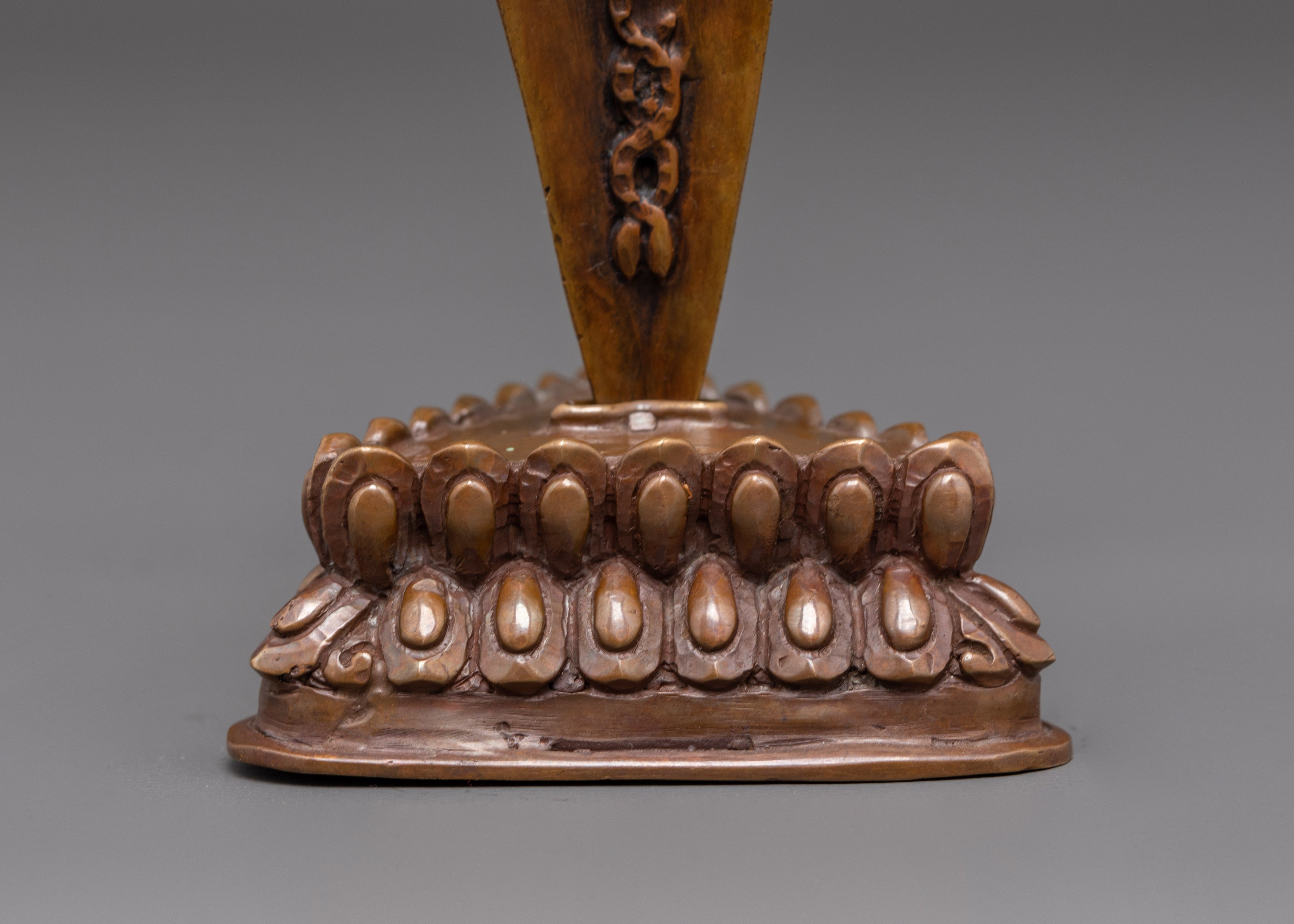 Tantric Ritual Phurba in Oxidized Copper | Sacred Copper Phurba