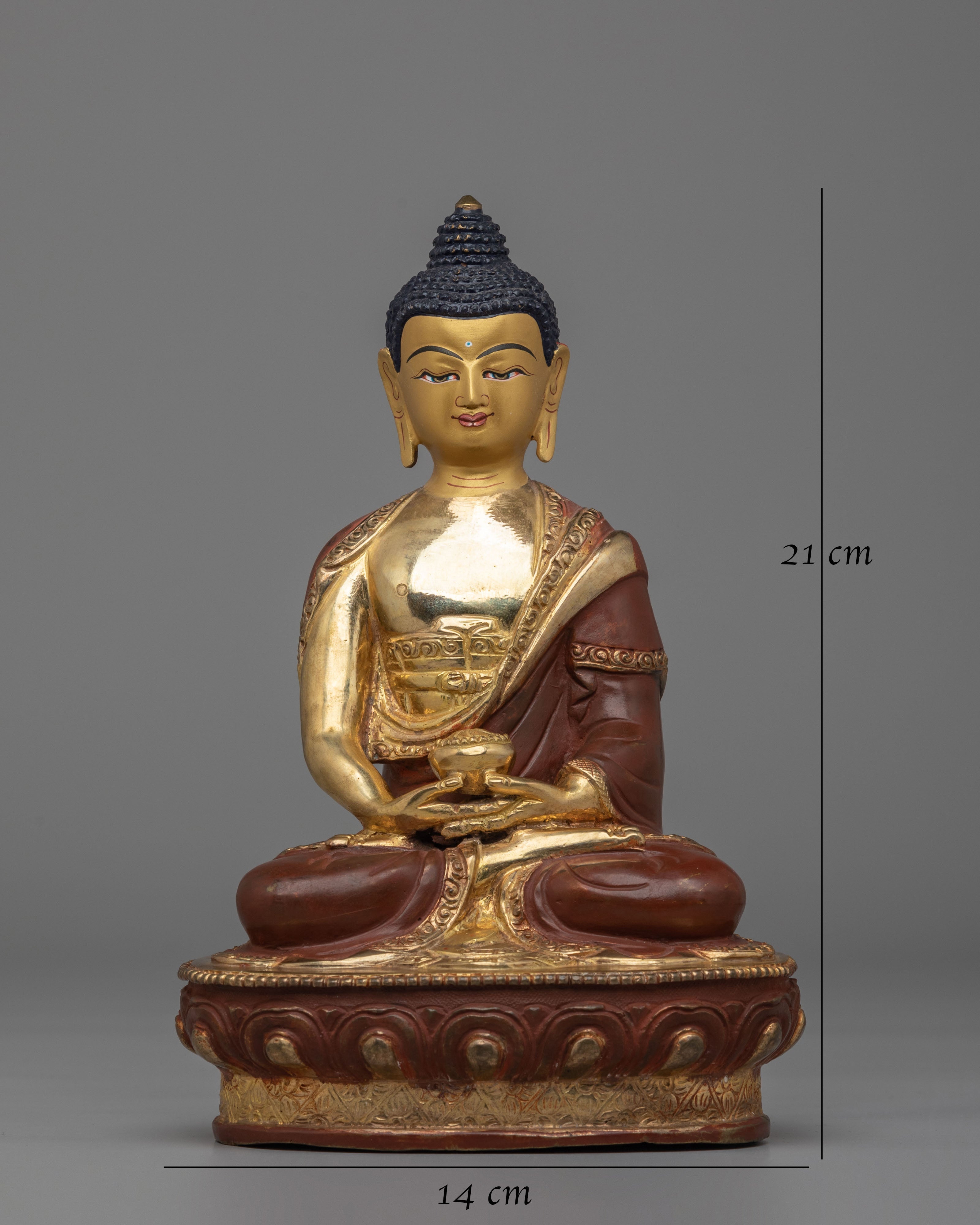 Amitabha Buddha Statue for Altar | Traditional Buddhist Decor