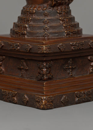 24cm Chorten Tibetan Stupa Artwork | Handcrafted Religious Craftsmanship