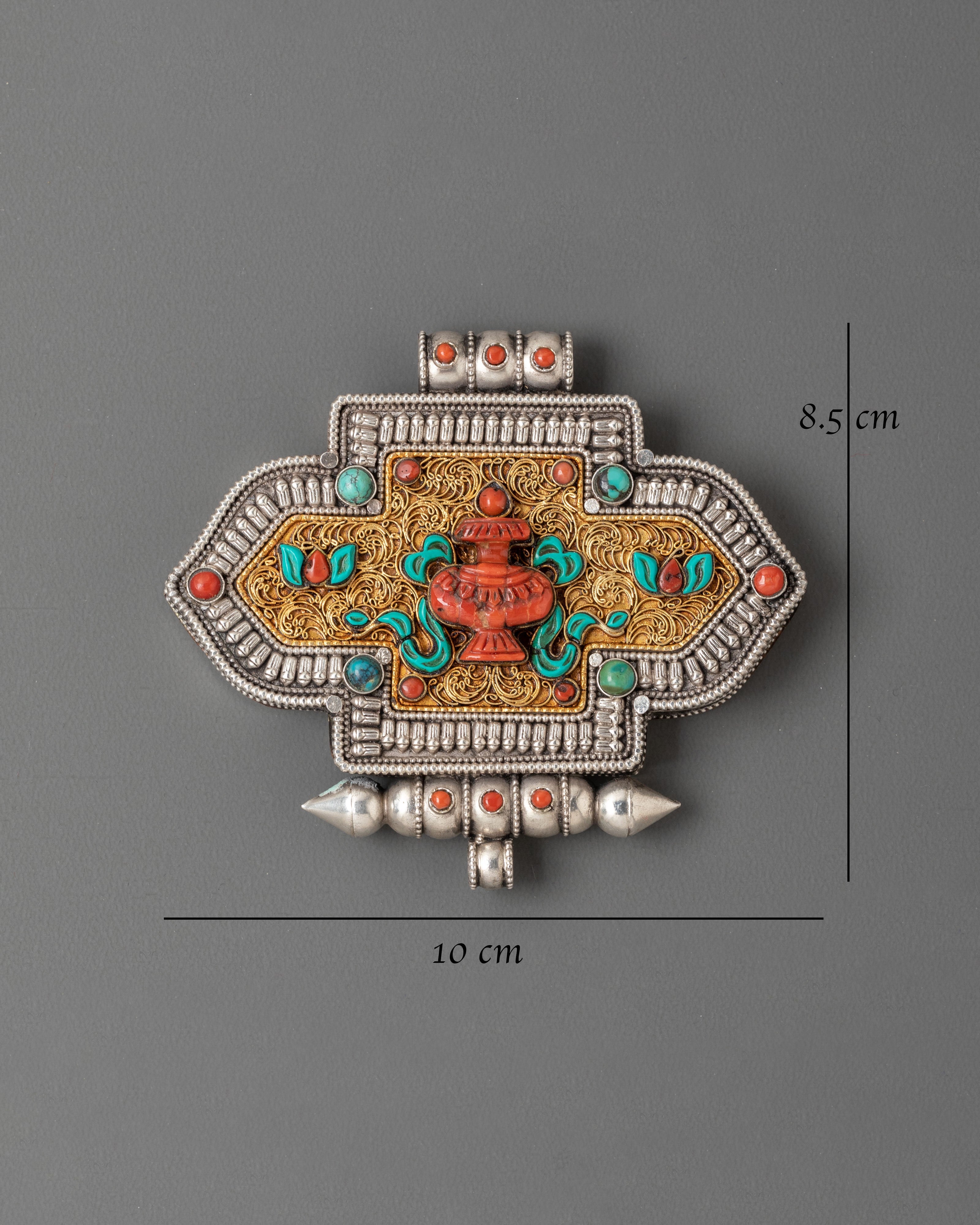 Sacred Vase Ghau Box Locket | Tibetan Treasure Bumpa Prayer Amulet