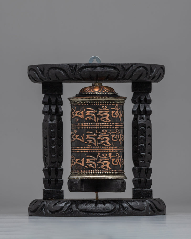 Handcrafted Tabletop Tibetan Prayer Wheel