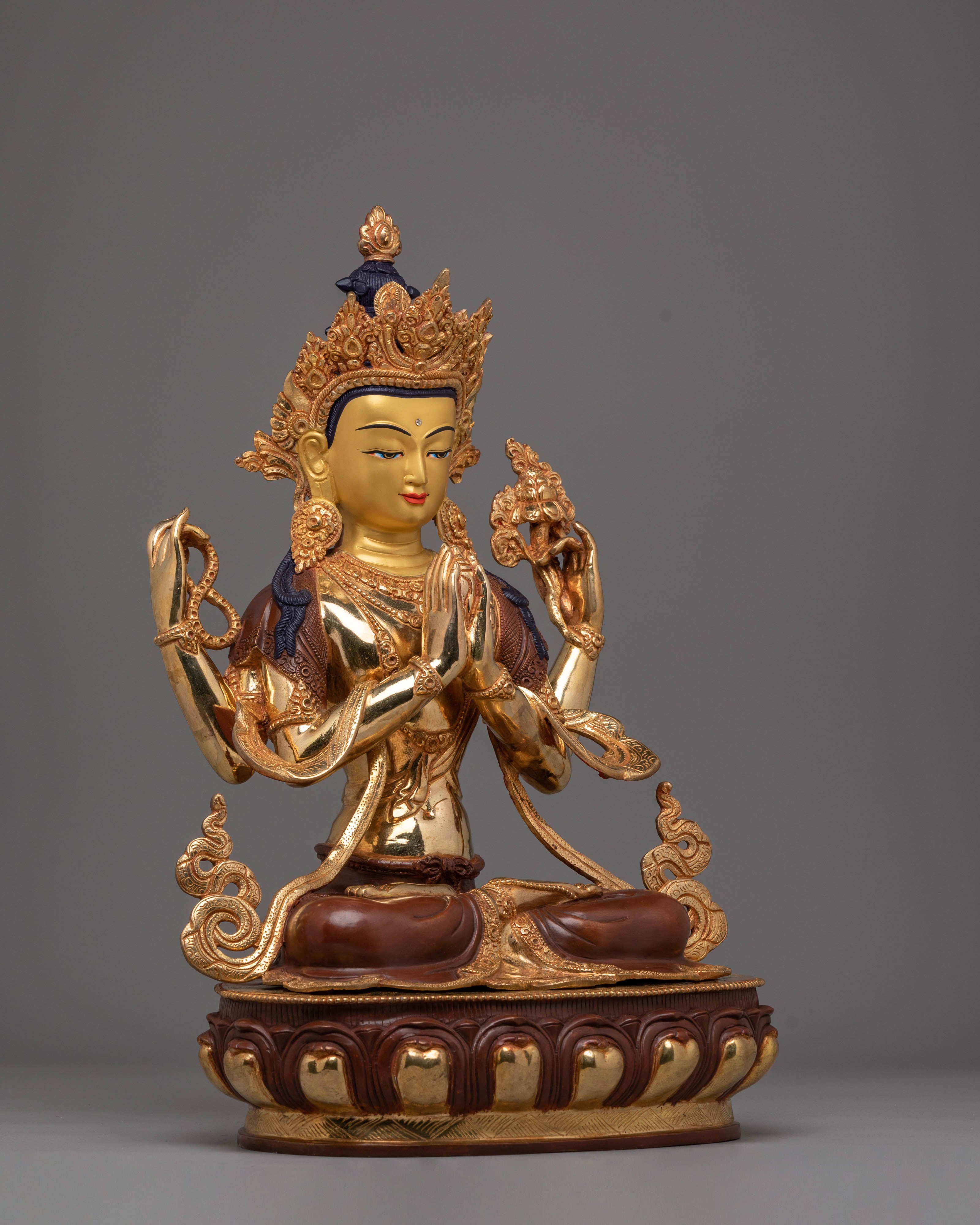 Handmade Bodhisattva Avalokiteshvara Statue | Buddhist Compassion Sculpture