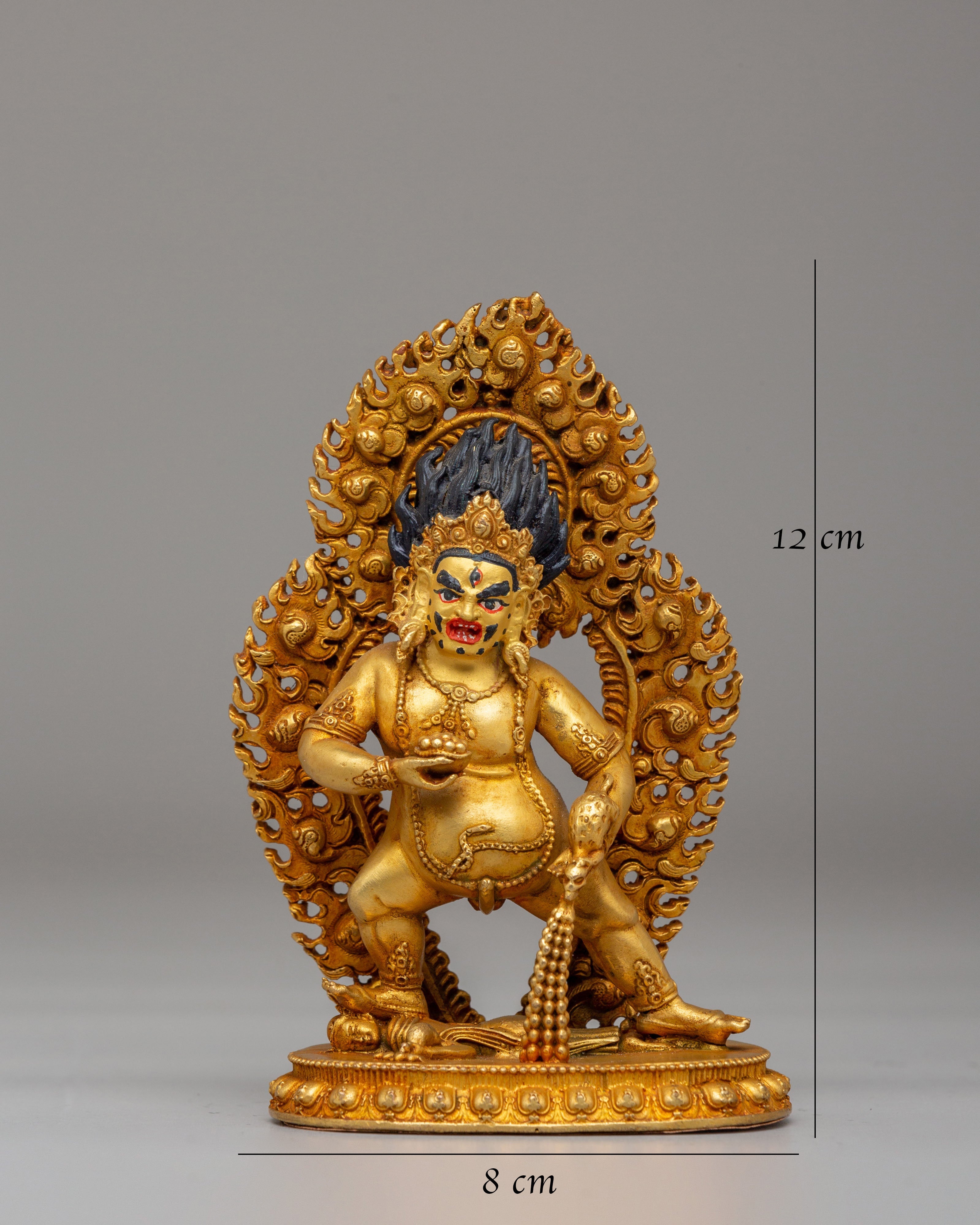 Black Dzambhala Protector Deity Statue | Tibetan Wealth Deity