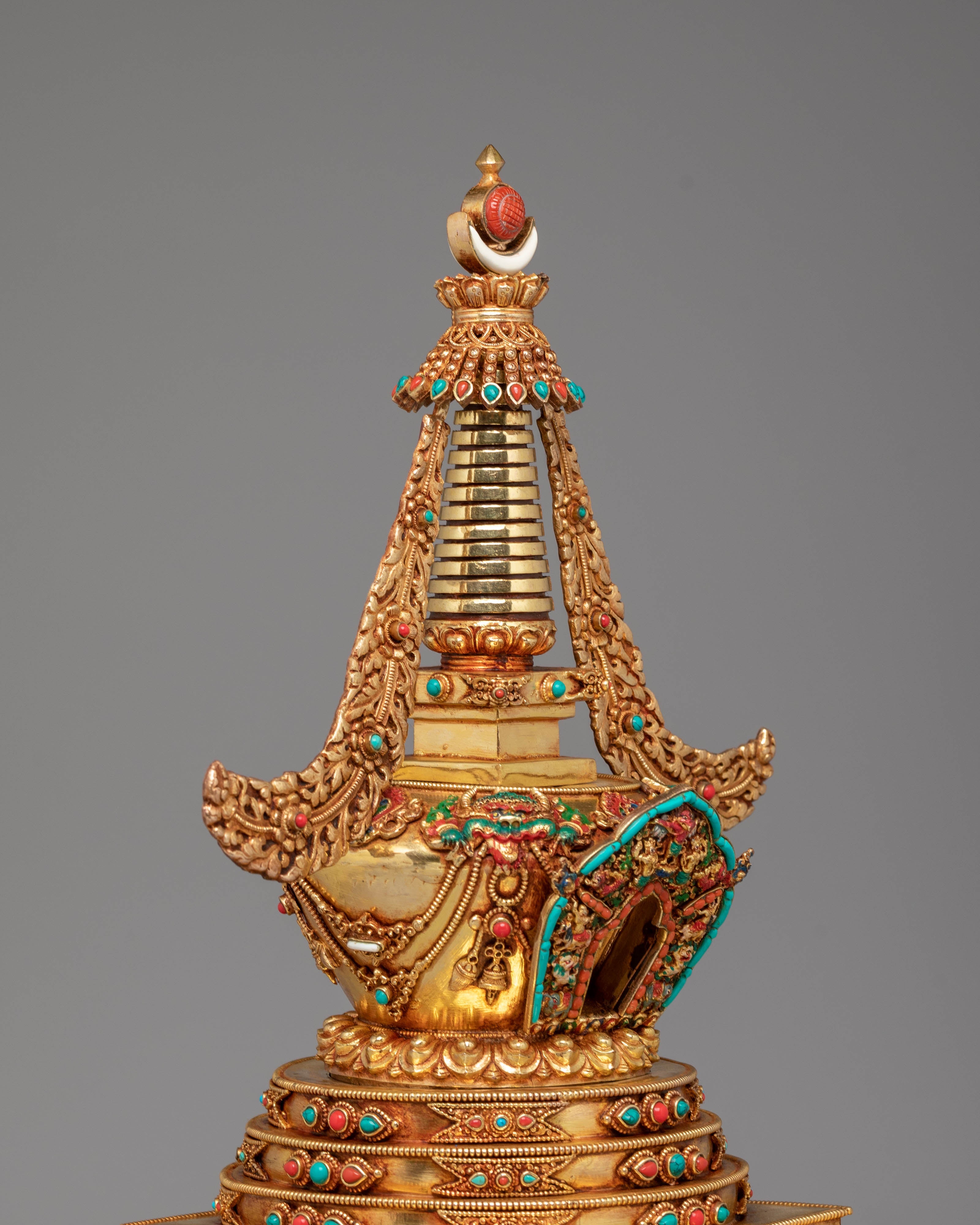 Handcrafted Tibetan Stupa for Ceremonies | Symbol of Enlightenment