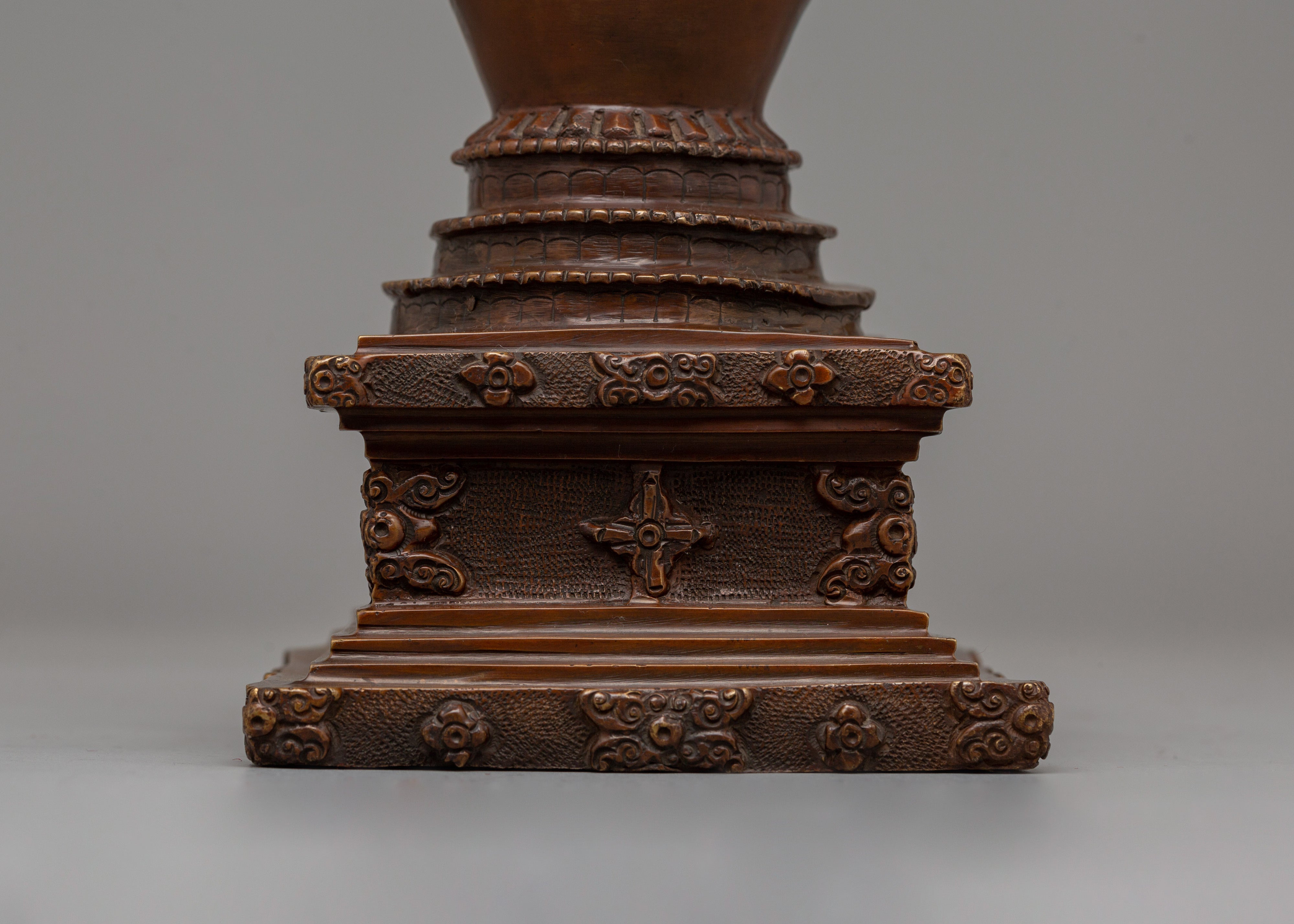 Traditionally Hand-Carved Stupa | A Sacred Symbol of Buddhist Wisdom