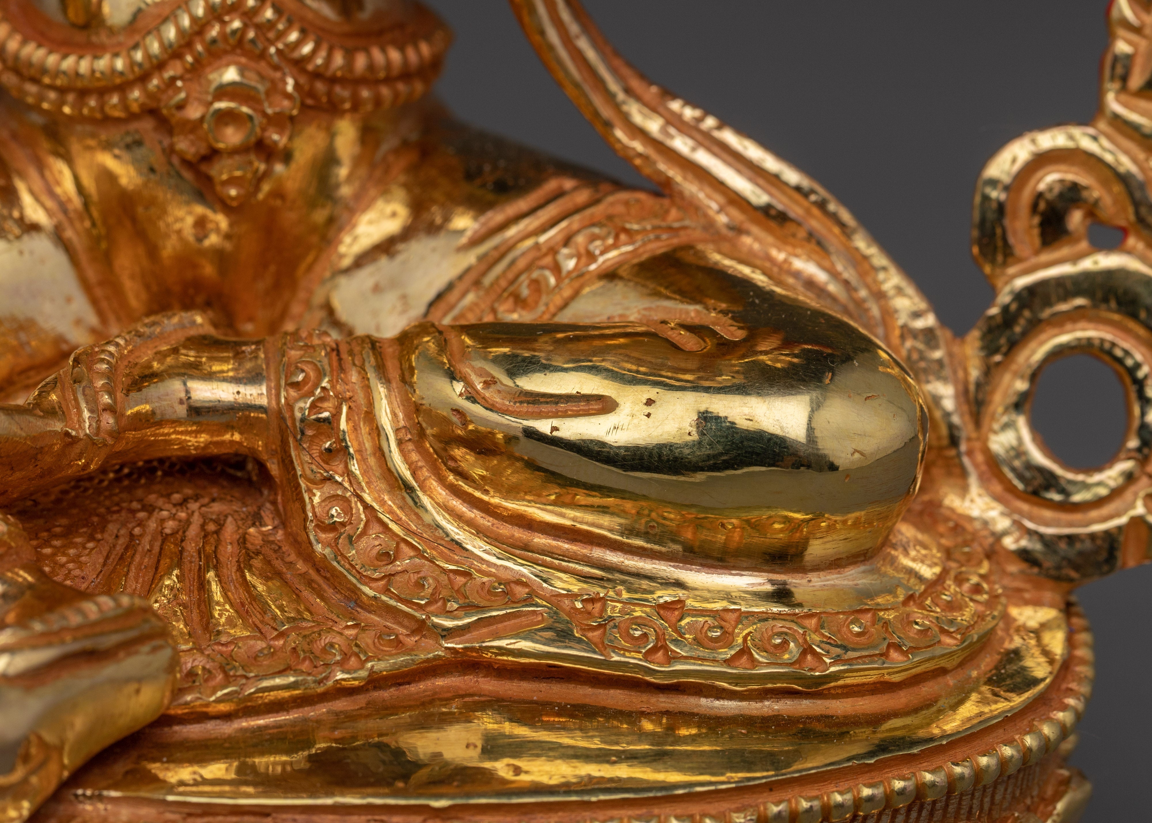 Handmade Enlightened Green Tara Statue | Tibetan Compassionate Deity