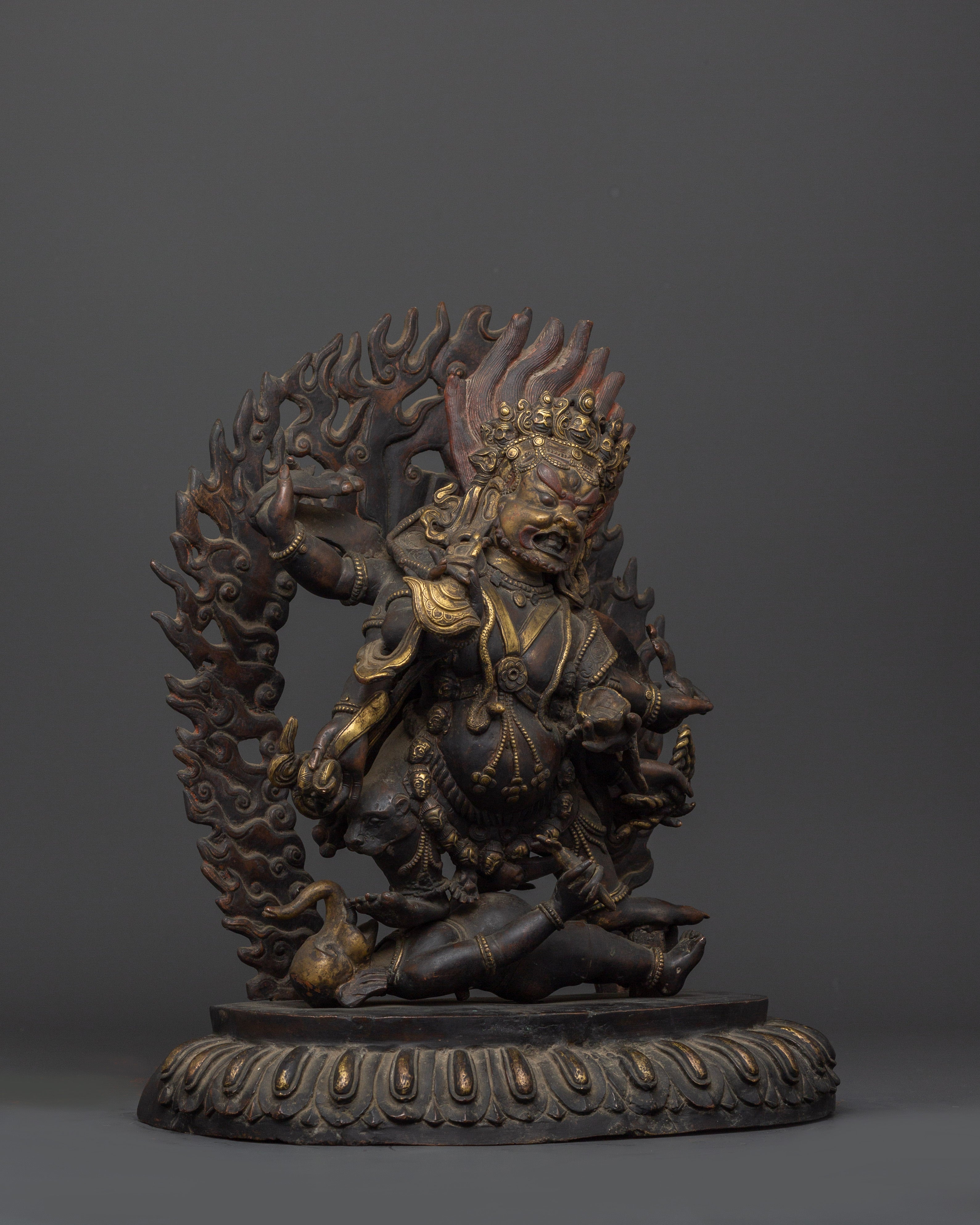 Copper Mahakala Statue | Buddhist Protector Deity