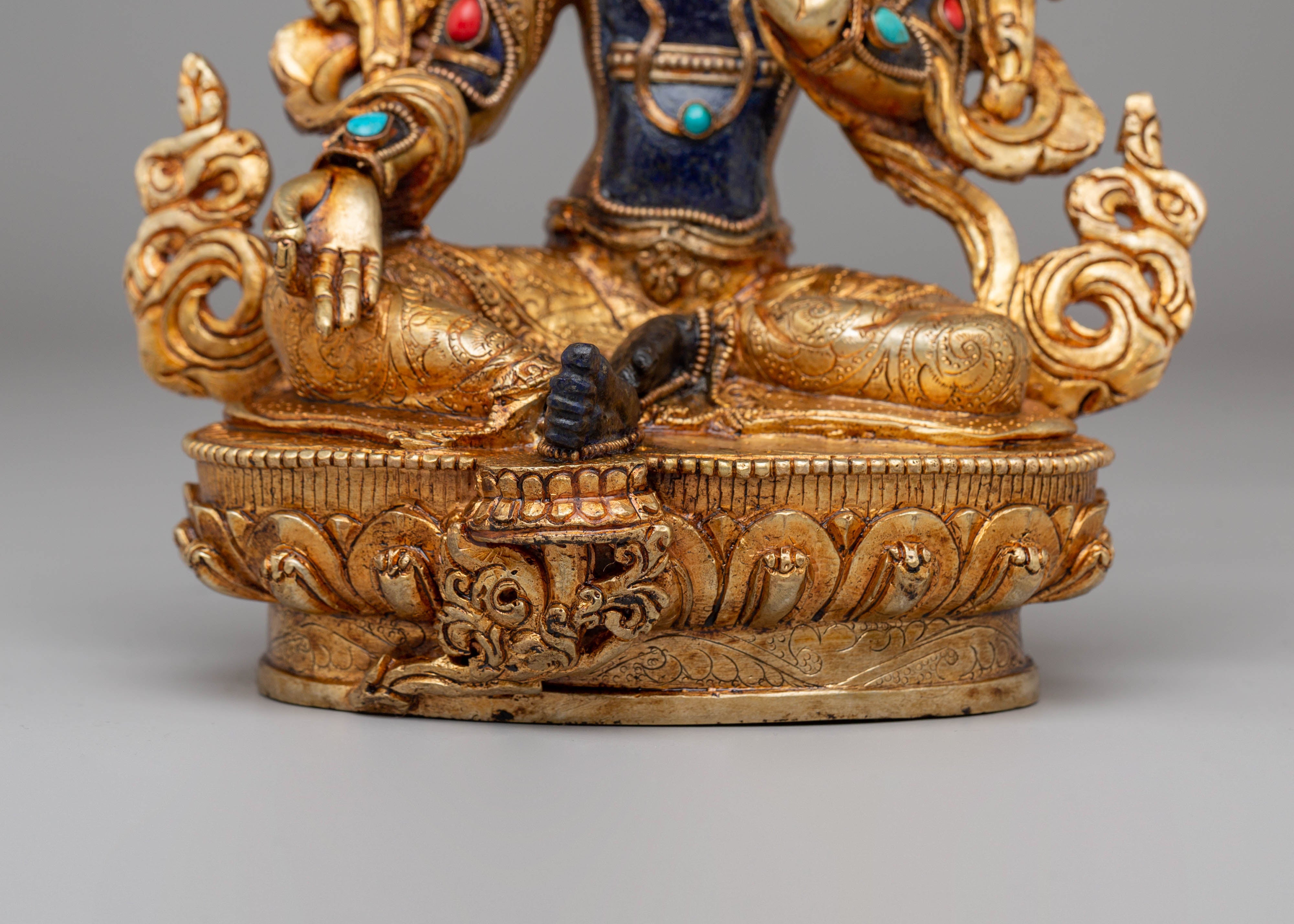 Green Tara Statue : Female Deity of Love and Compassion