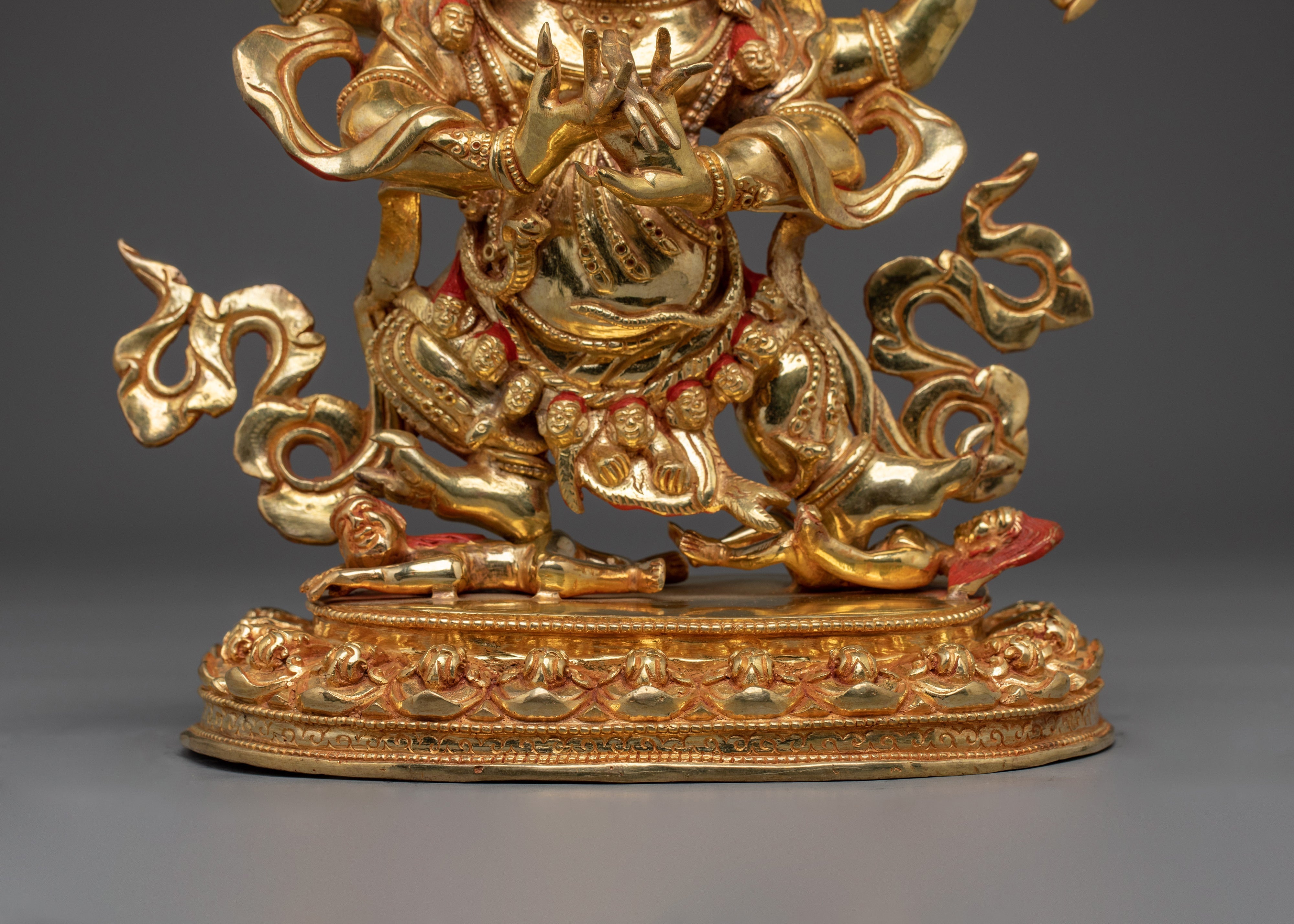 Four Armed Vajrapani Wrathful Buddhist Art for Strength | Buddhist Protector Sculpture