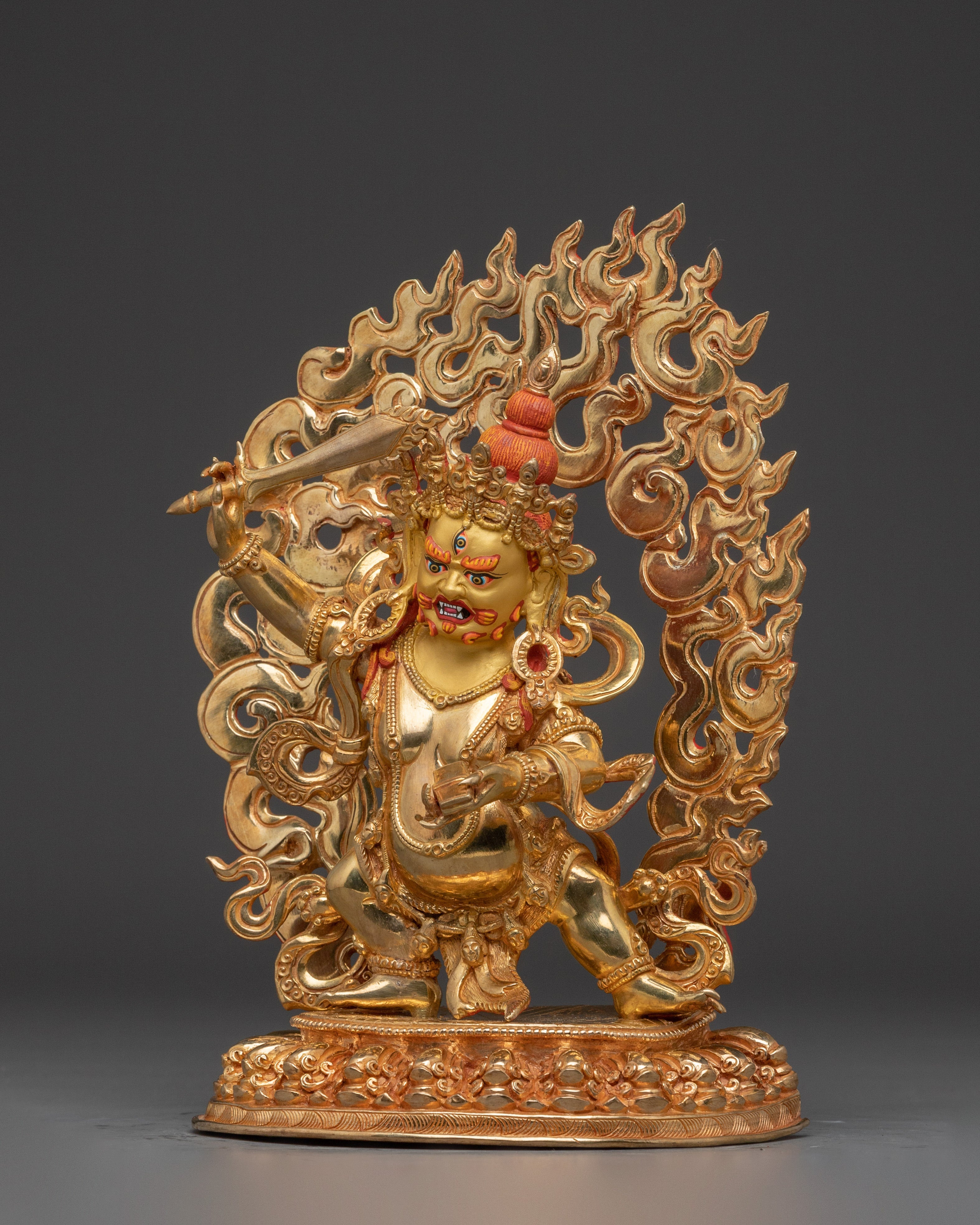 Nepalese Artwork of Black Manjushri | Tibetan Wisdom Deity