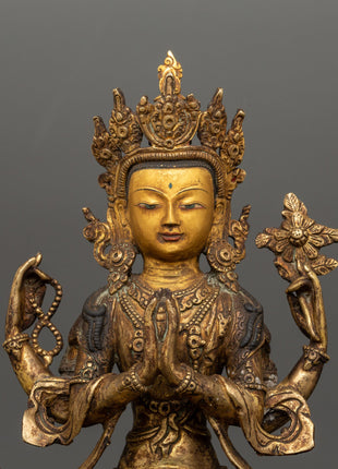 Chenrezig Bodhisattva Figurine | Compassion and Wisdom Craft