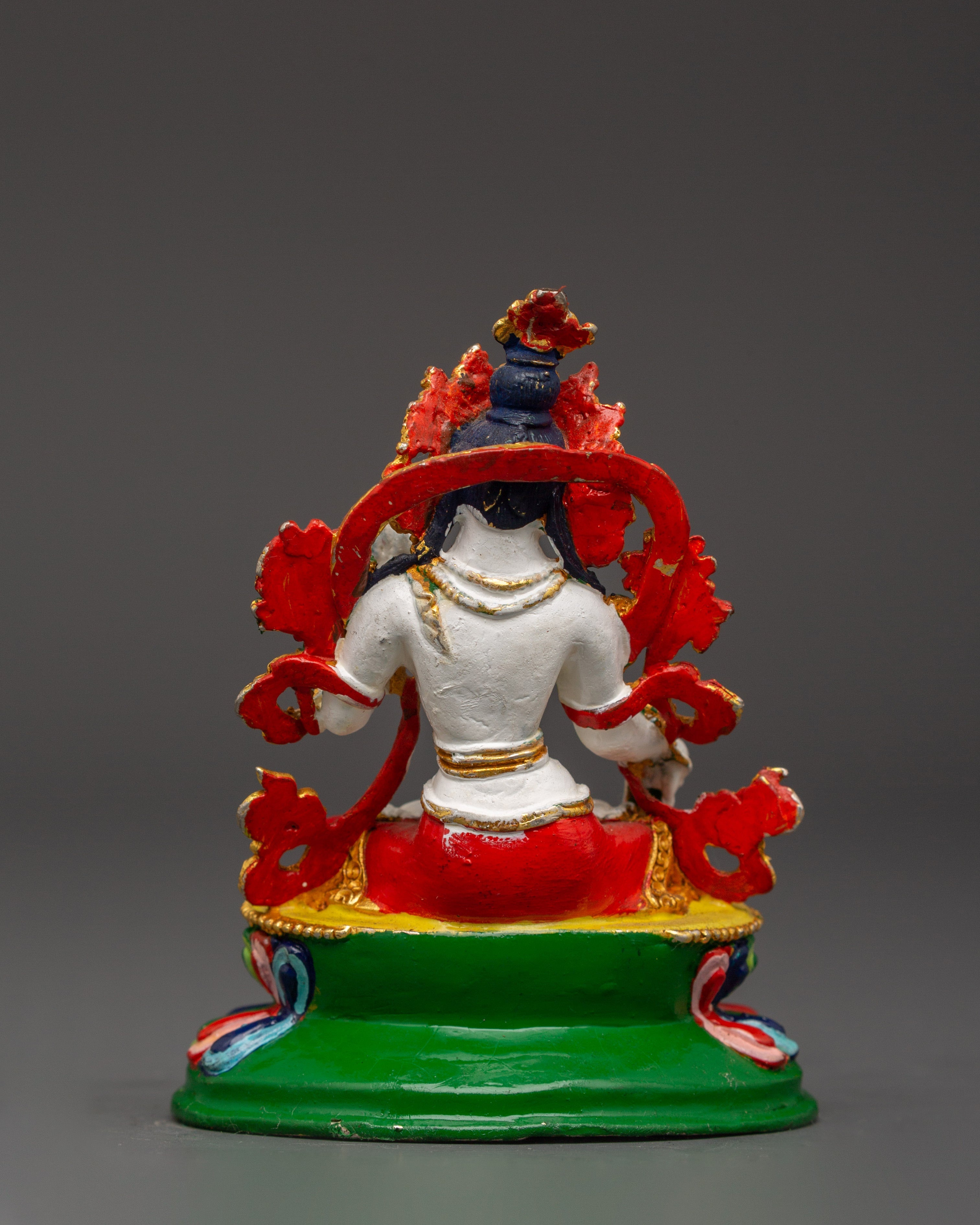 Gold Plated White Tara Statue | Home Decor