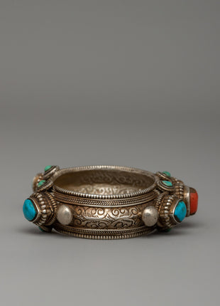 Handcrafted Turquoise Bracelet | Traditional Buddhist Jewelry