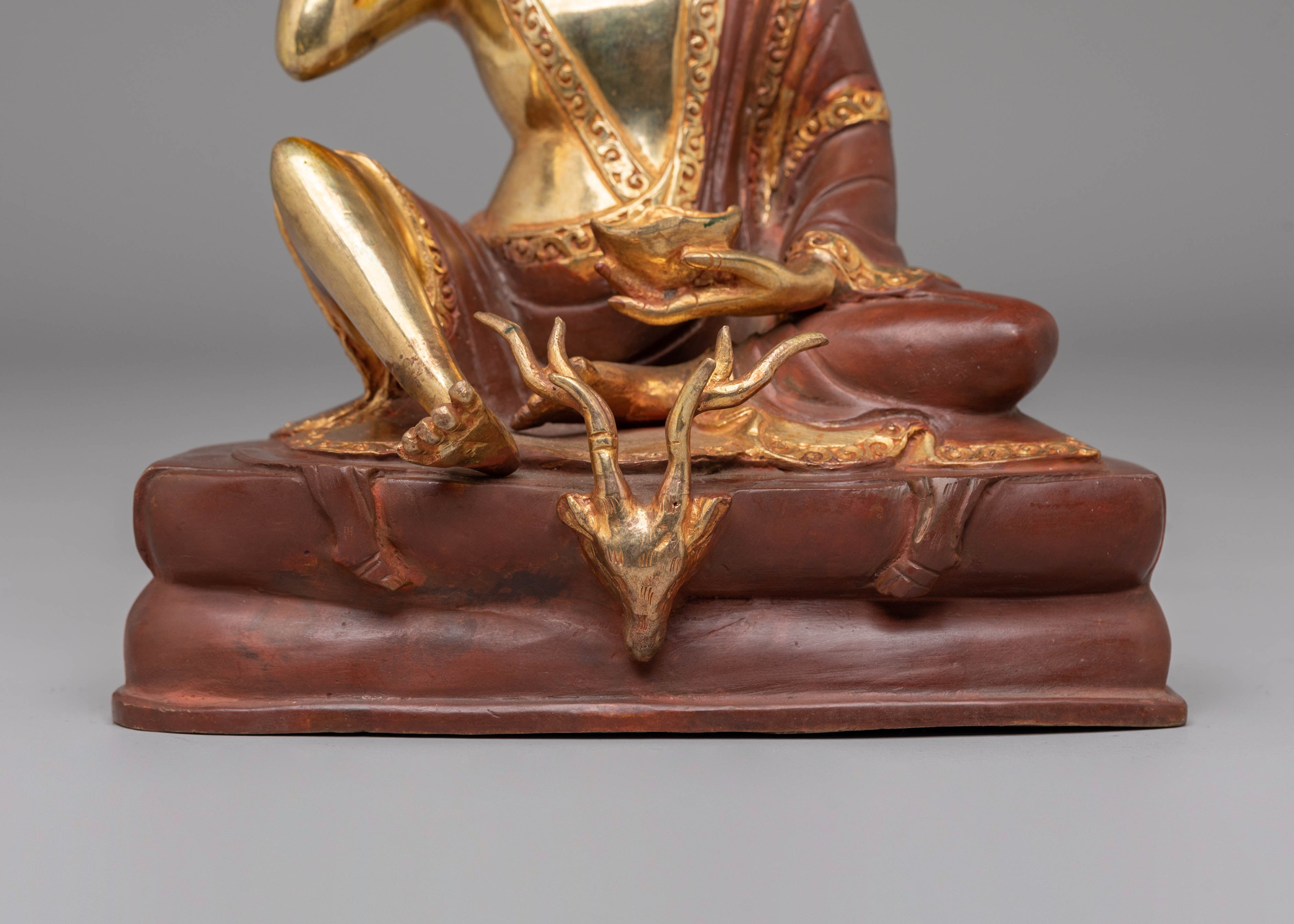 Handcrafted Milerepa Buddhist Statue | Spiritual Tibetan Artwork