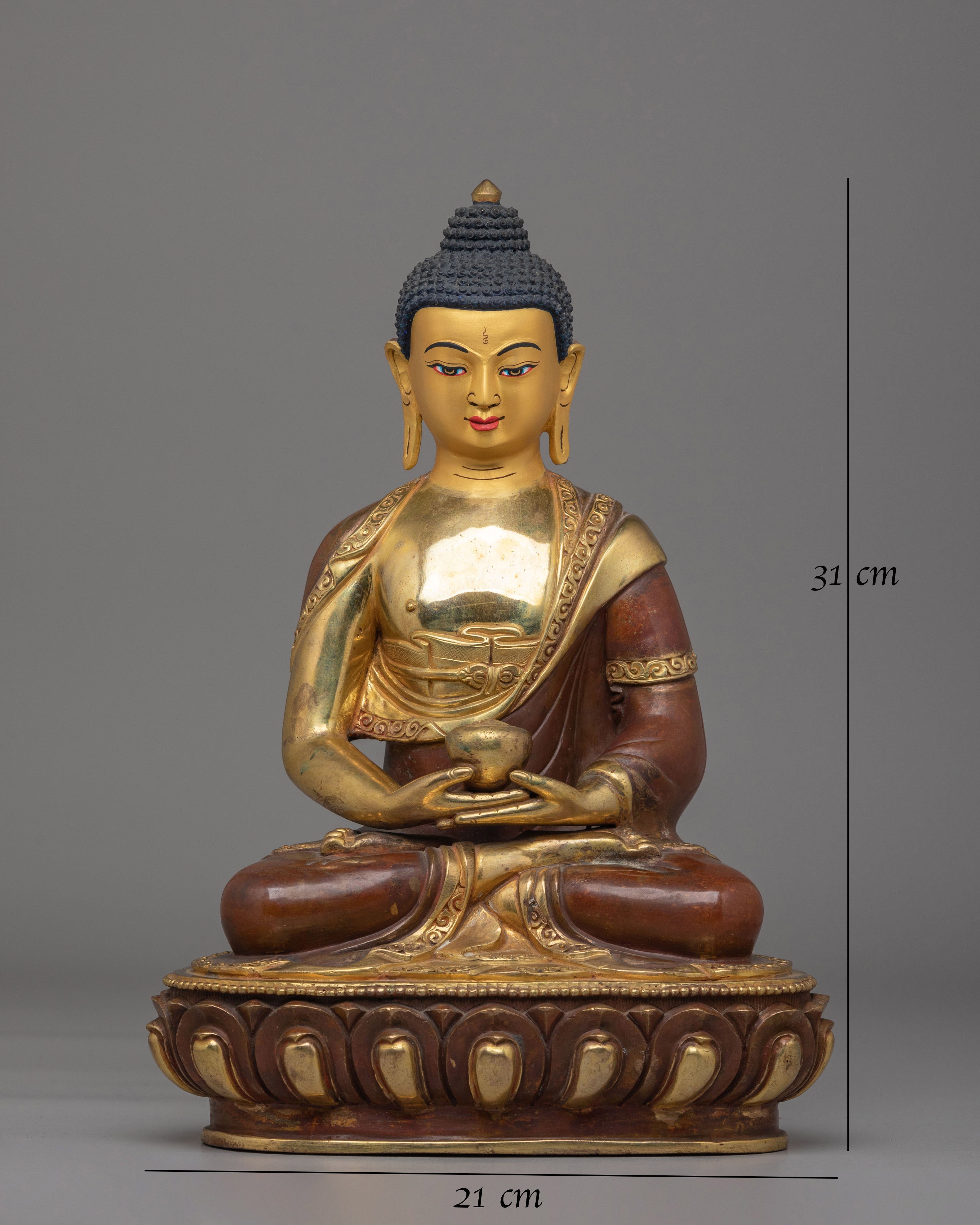 Pure Land Amitabha Buddha Altar Statue | Spiritual Decor for Meditation